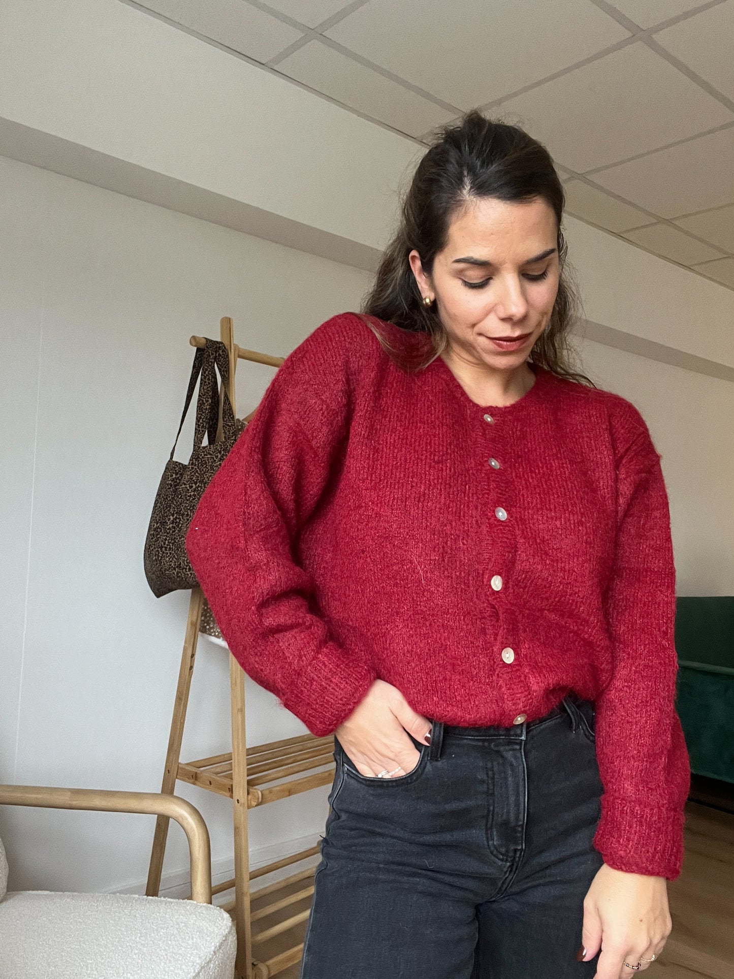 Cardigan Charlie bordeaux