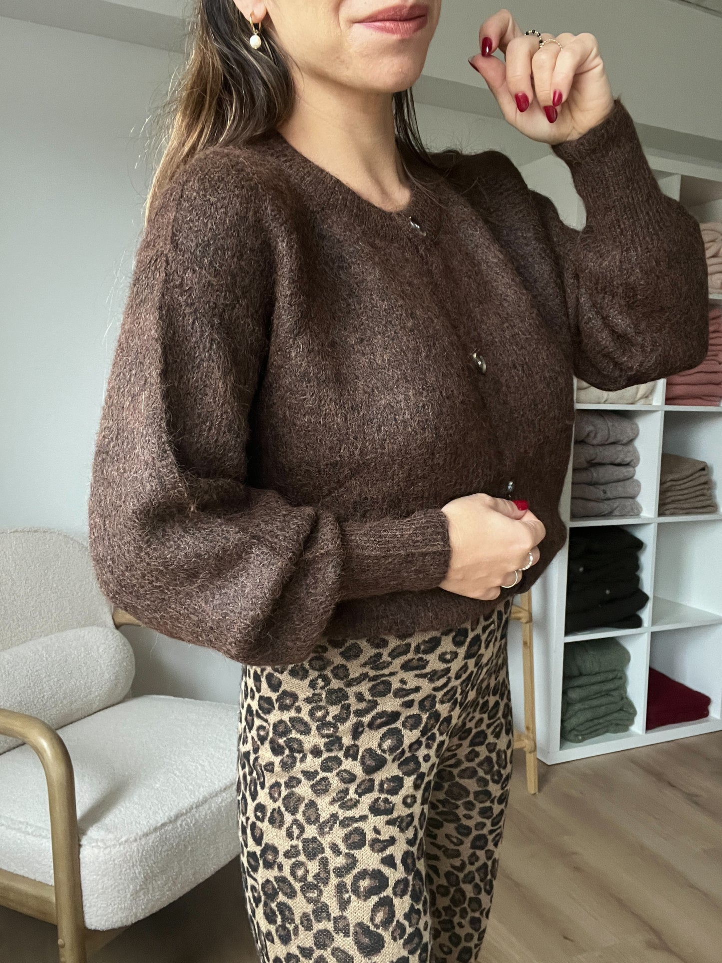 Cardigan Margaux chocolat