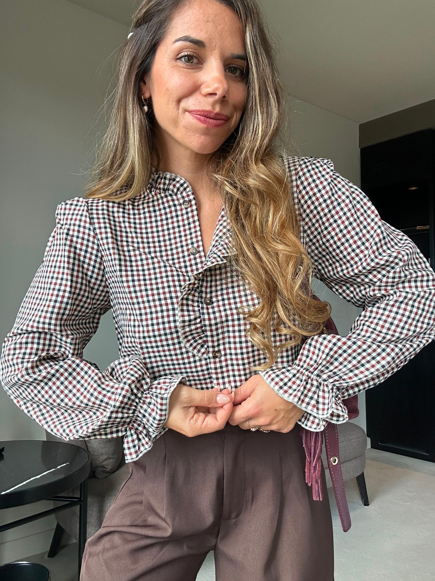 Blouse à carreaux Jeanne