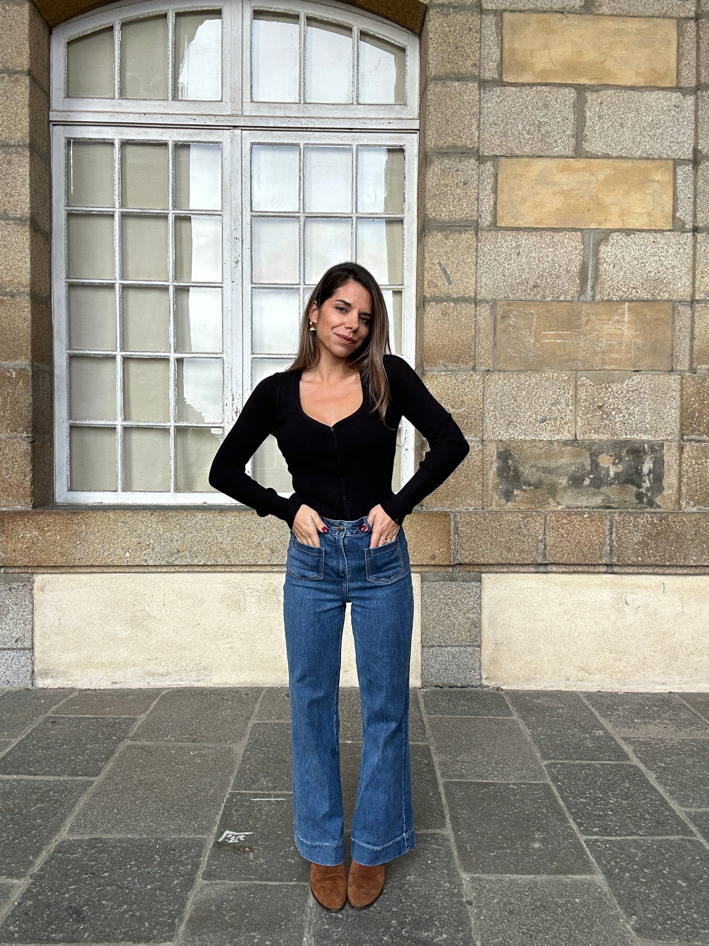 Cardigan fin Louise noir