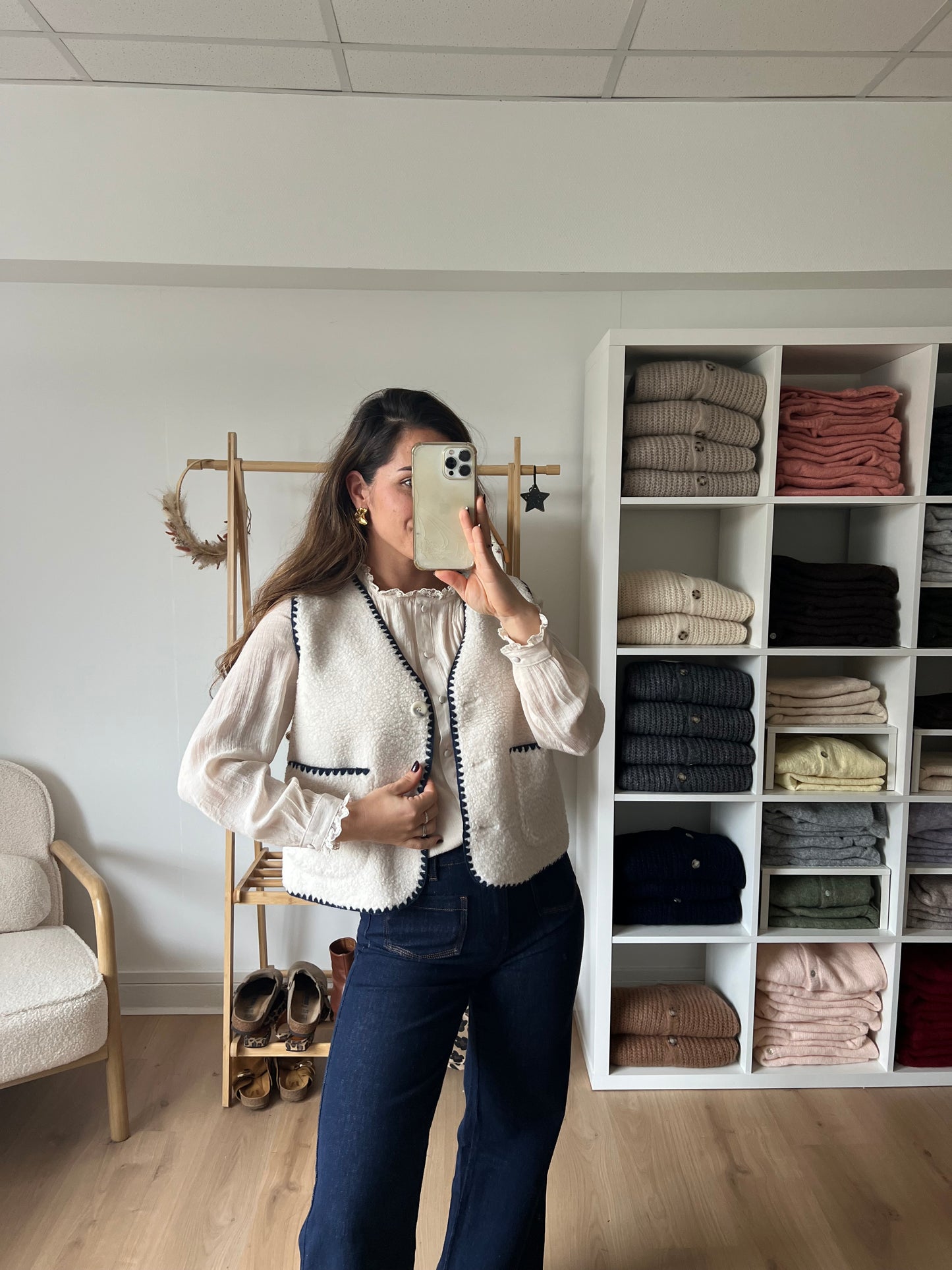 Gilet berger Perrine bleu marine