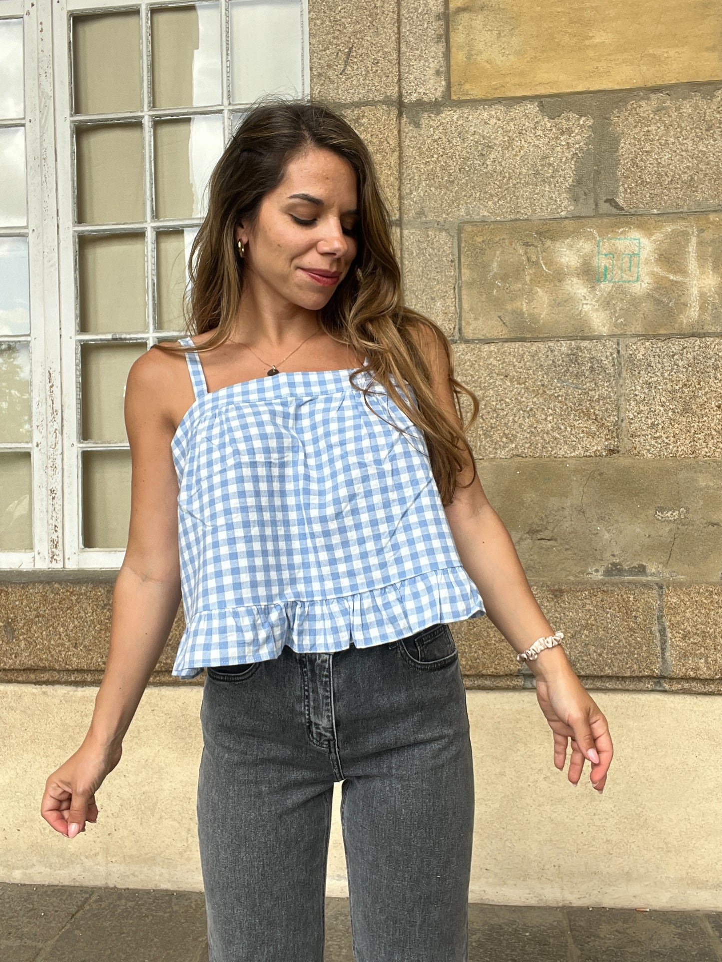 Jean droit Solange gris