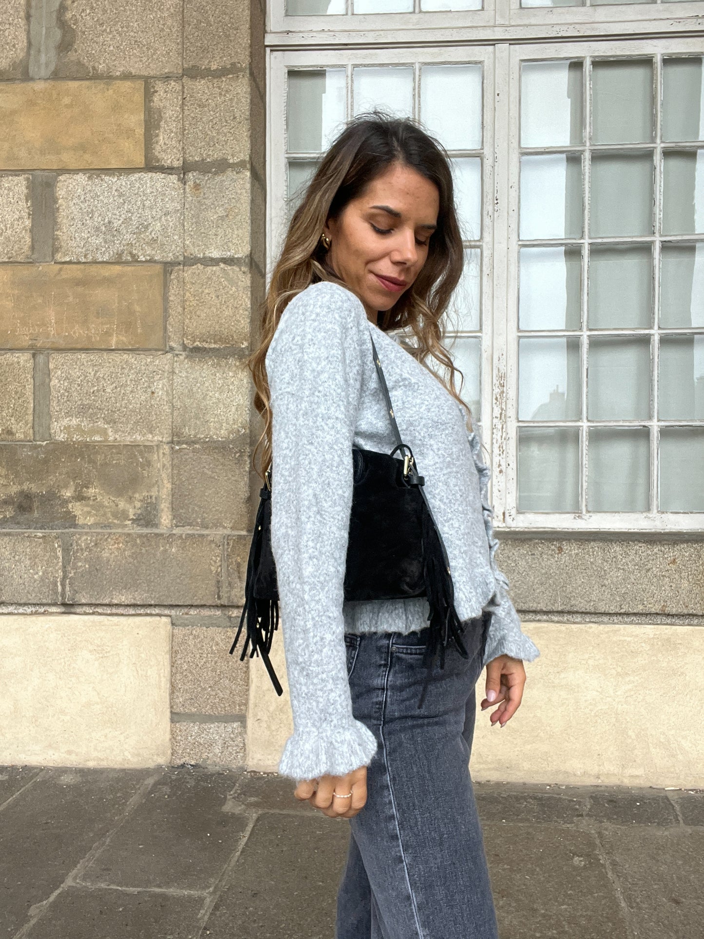 Sac à main en cuir Jodie noir