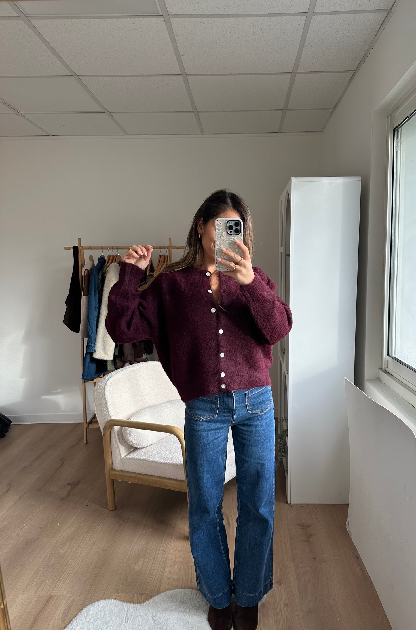 Cardigan Agatha bordeaux