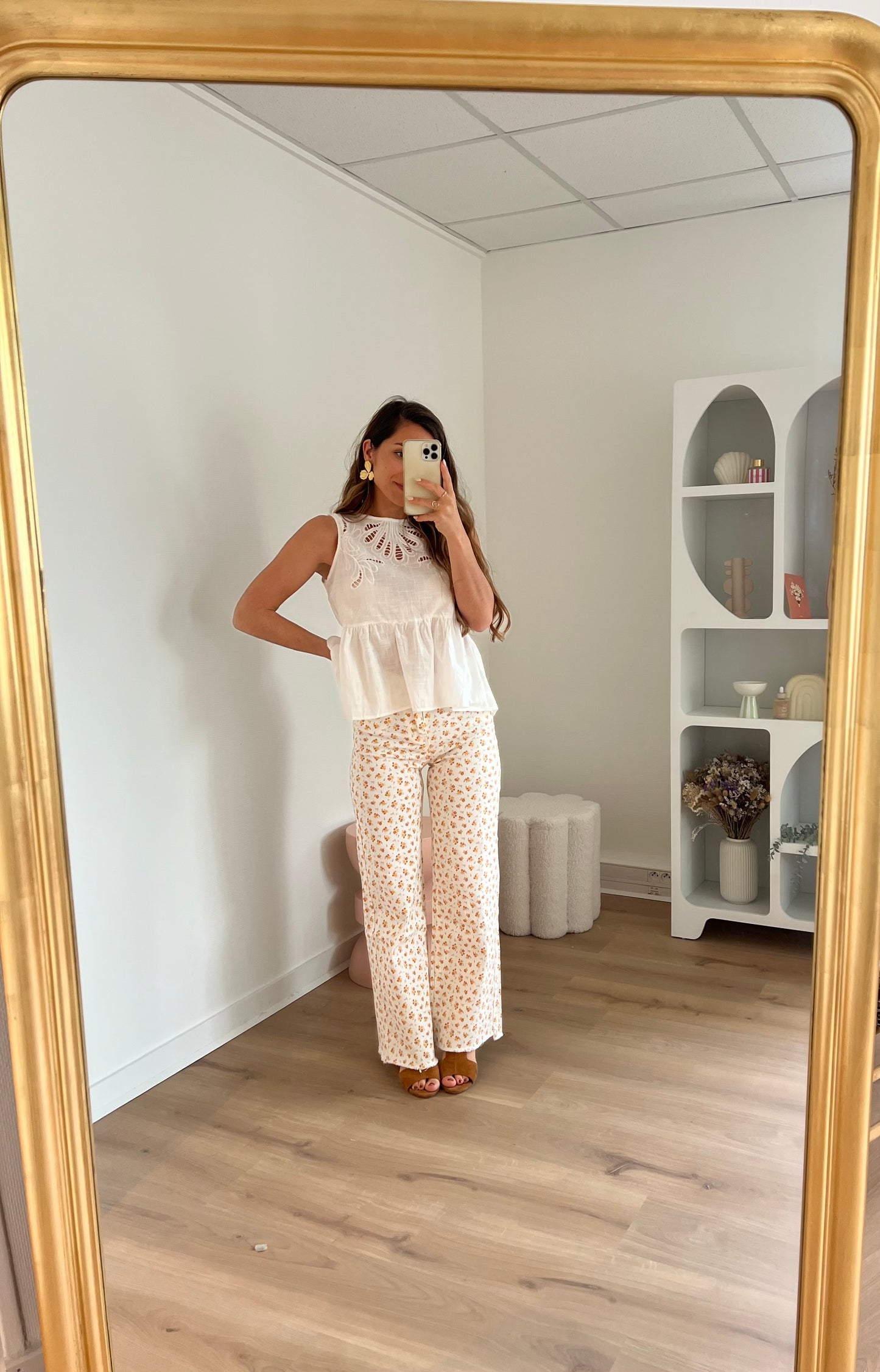 Jean flare à fleurs Maria