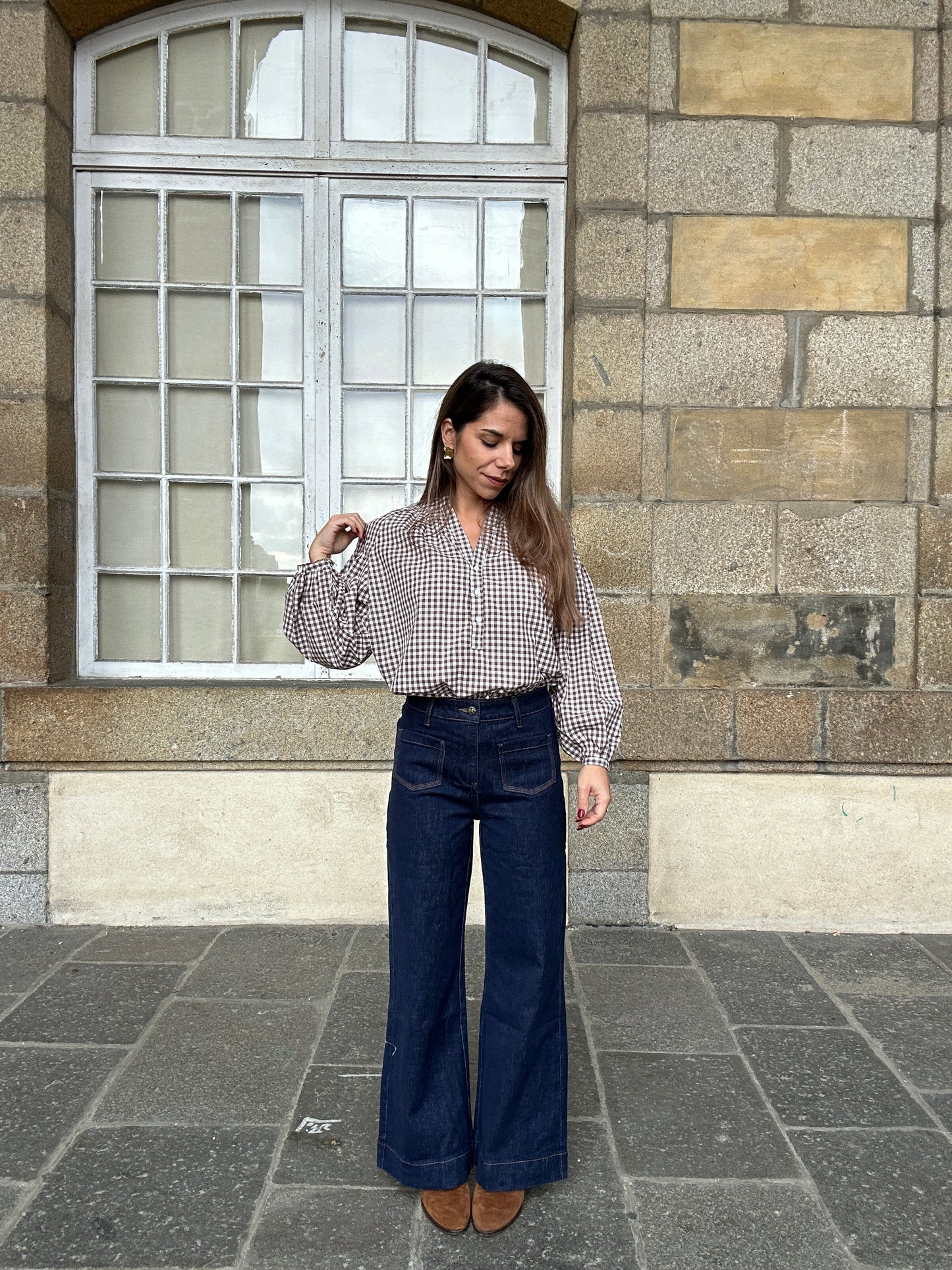 Blouse marron Clothilde