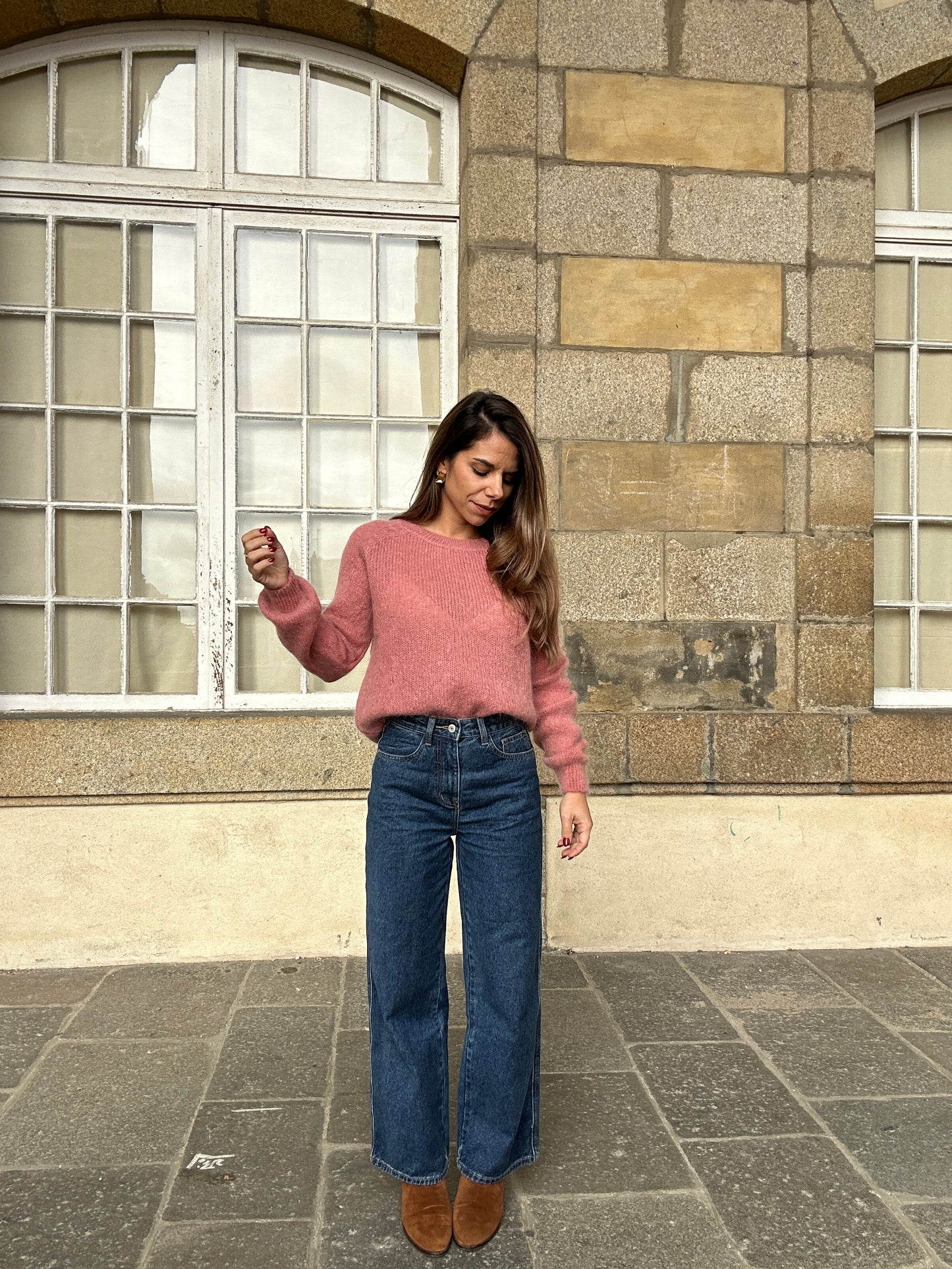 Pull Anna vieux rose