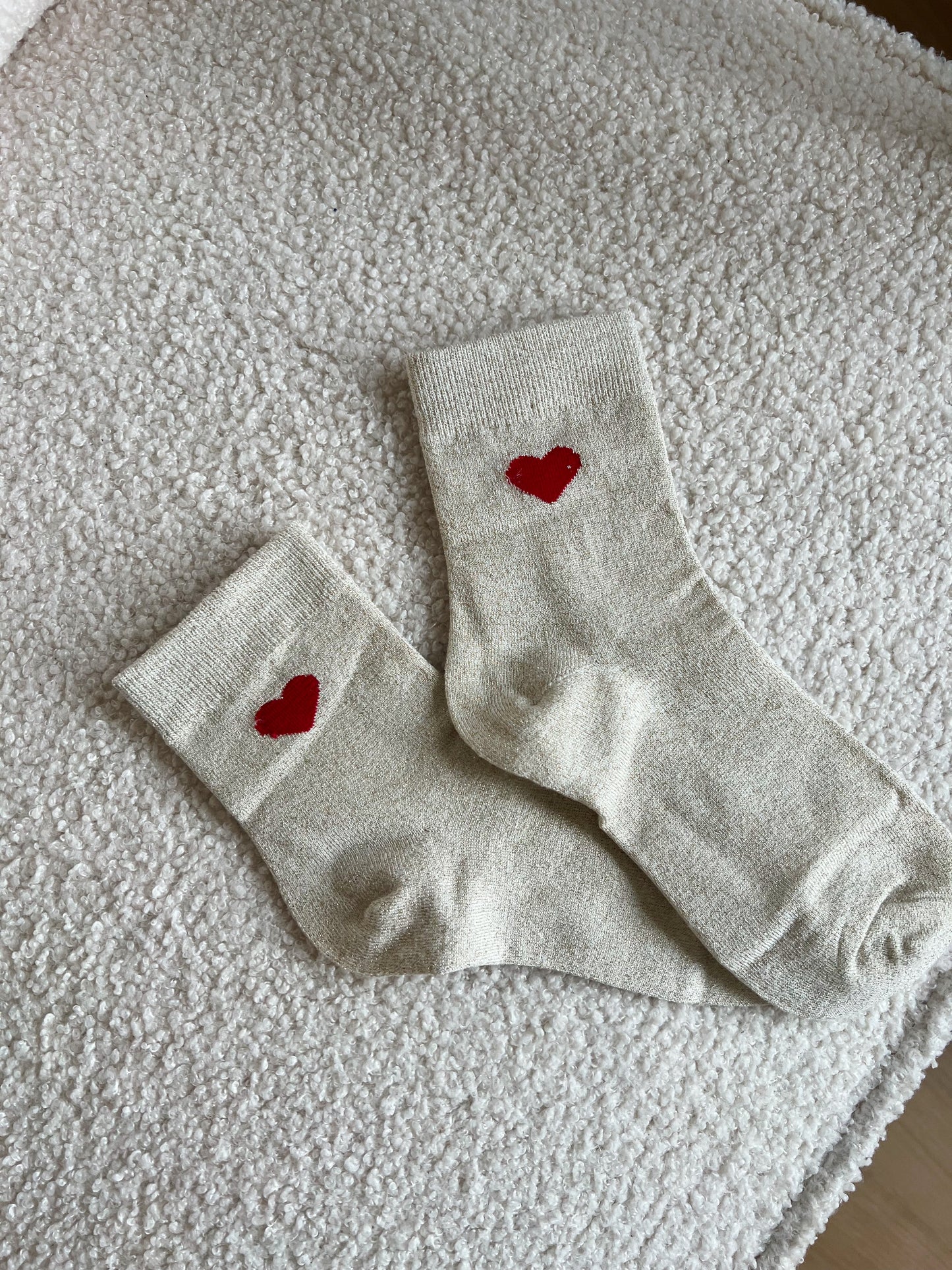 Chaussettes Coeur Vanille
