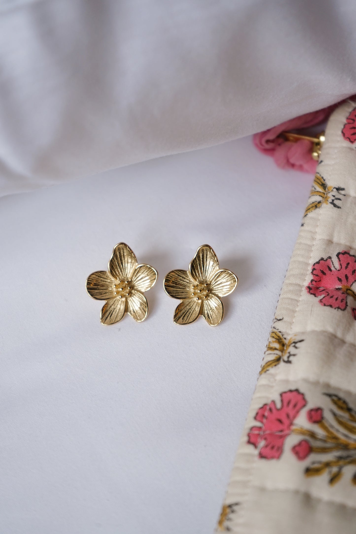 Boucles d'oreille fleur Flavie