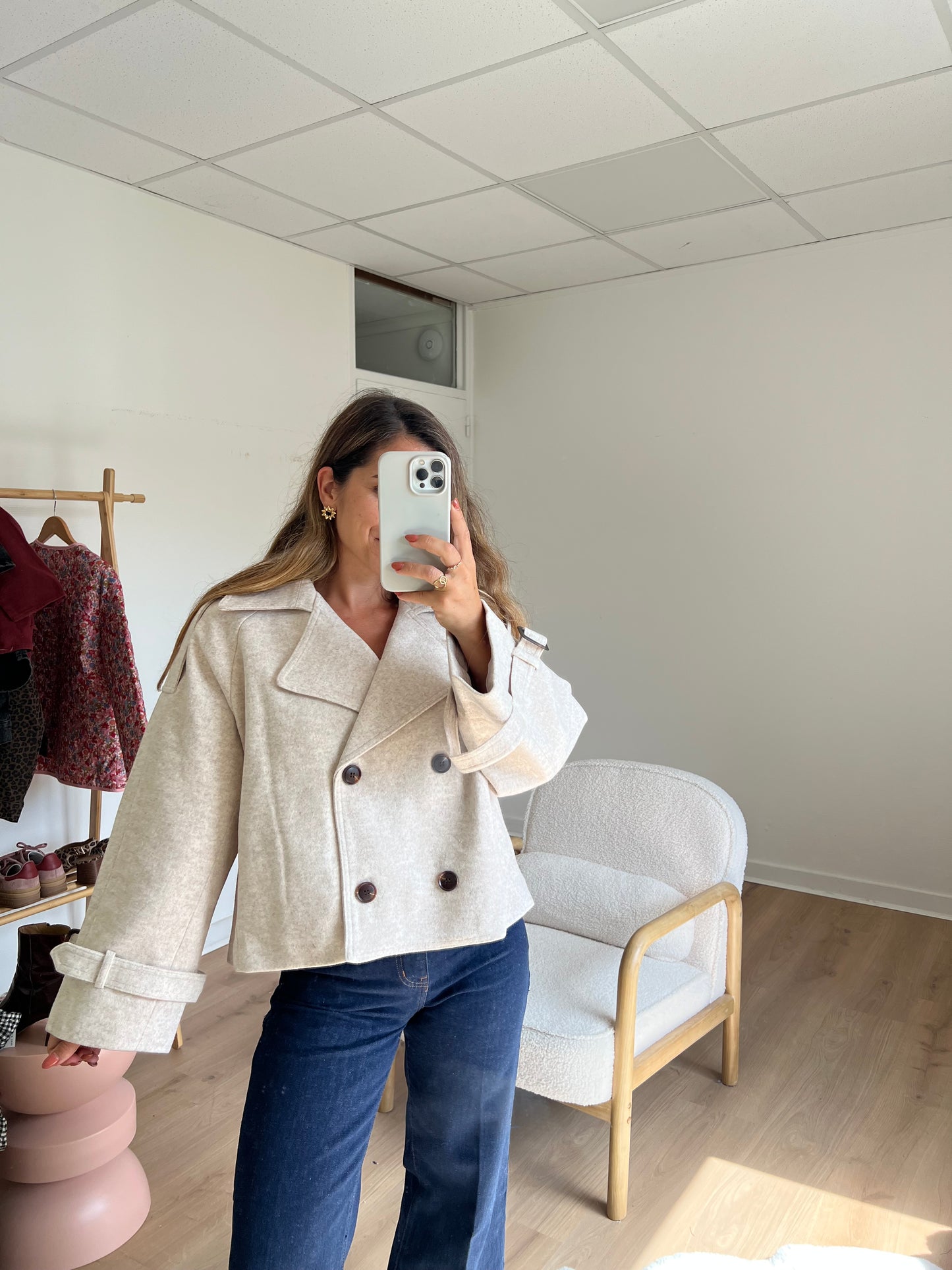 Veste chaude Lise beige