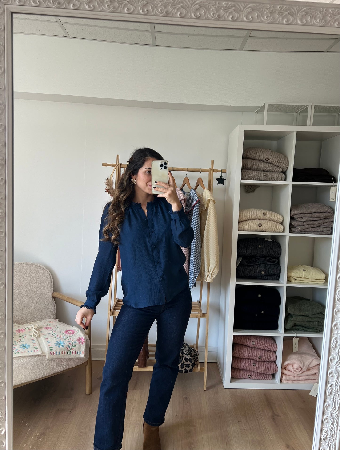Blouse Catherine bleue marine