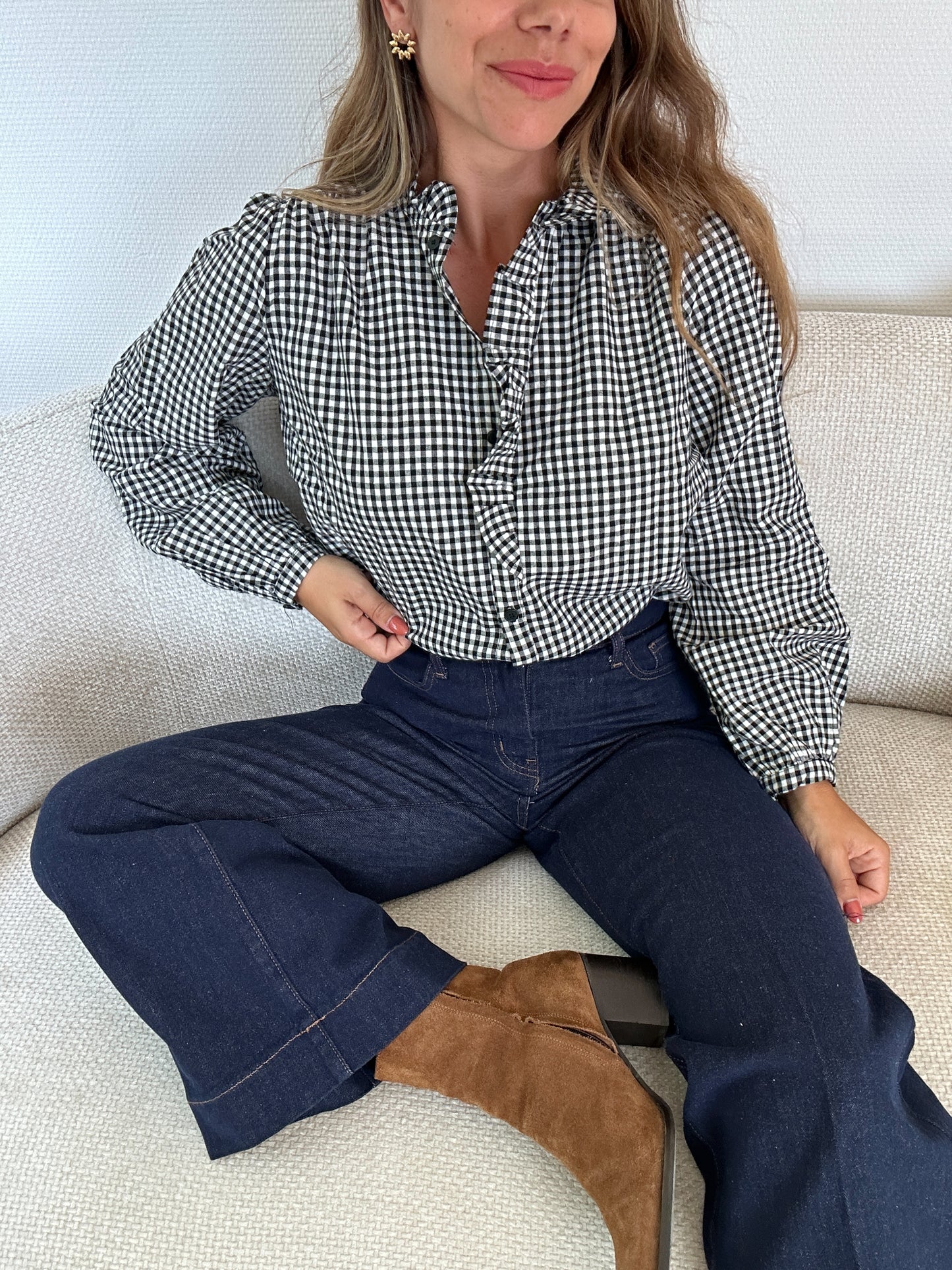 Blouse vichy Ysé noire