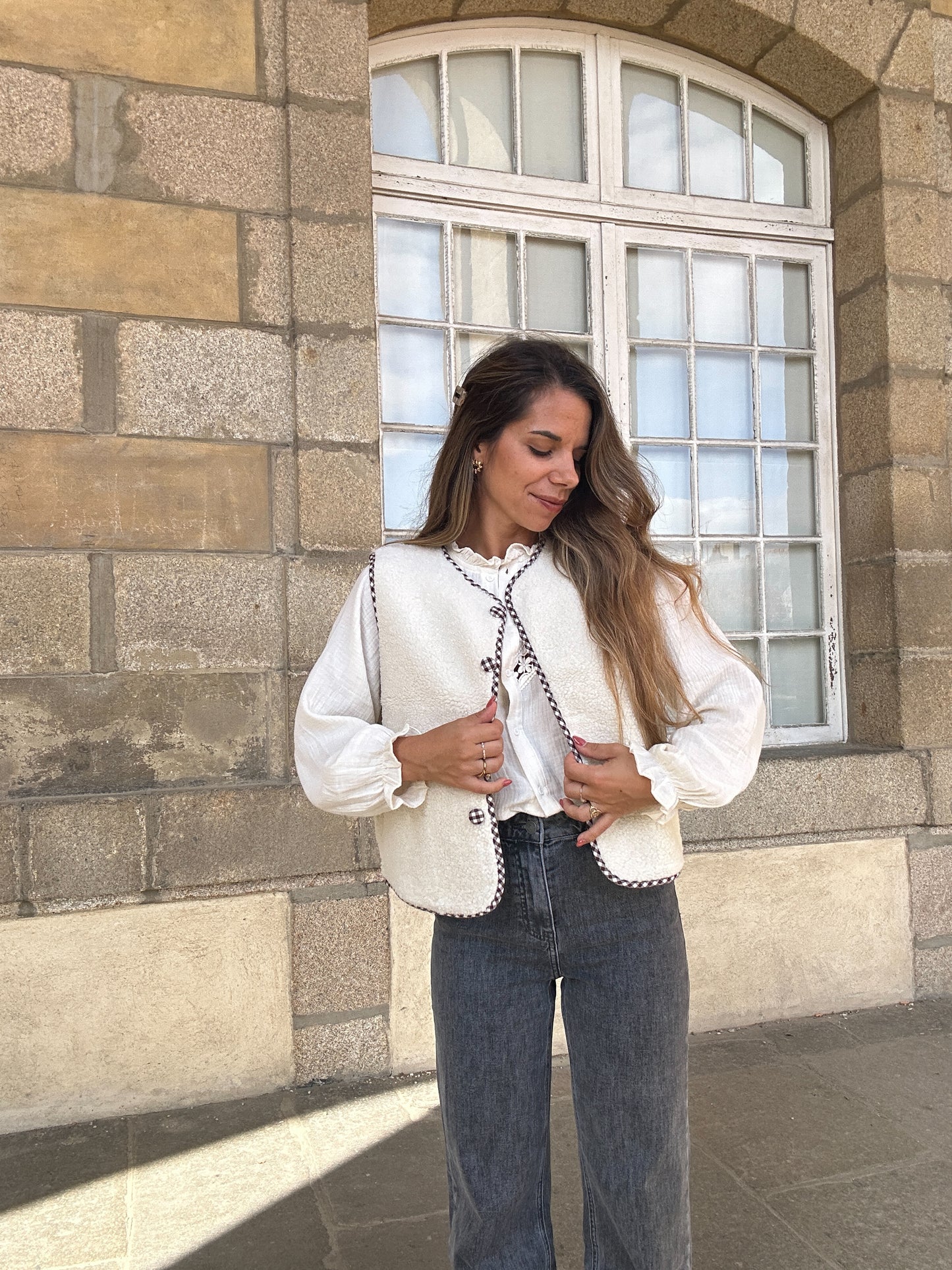 Gilet berger vichy Colette
