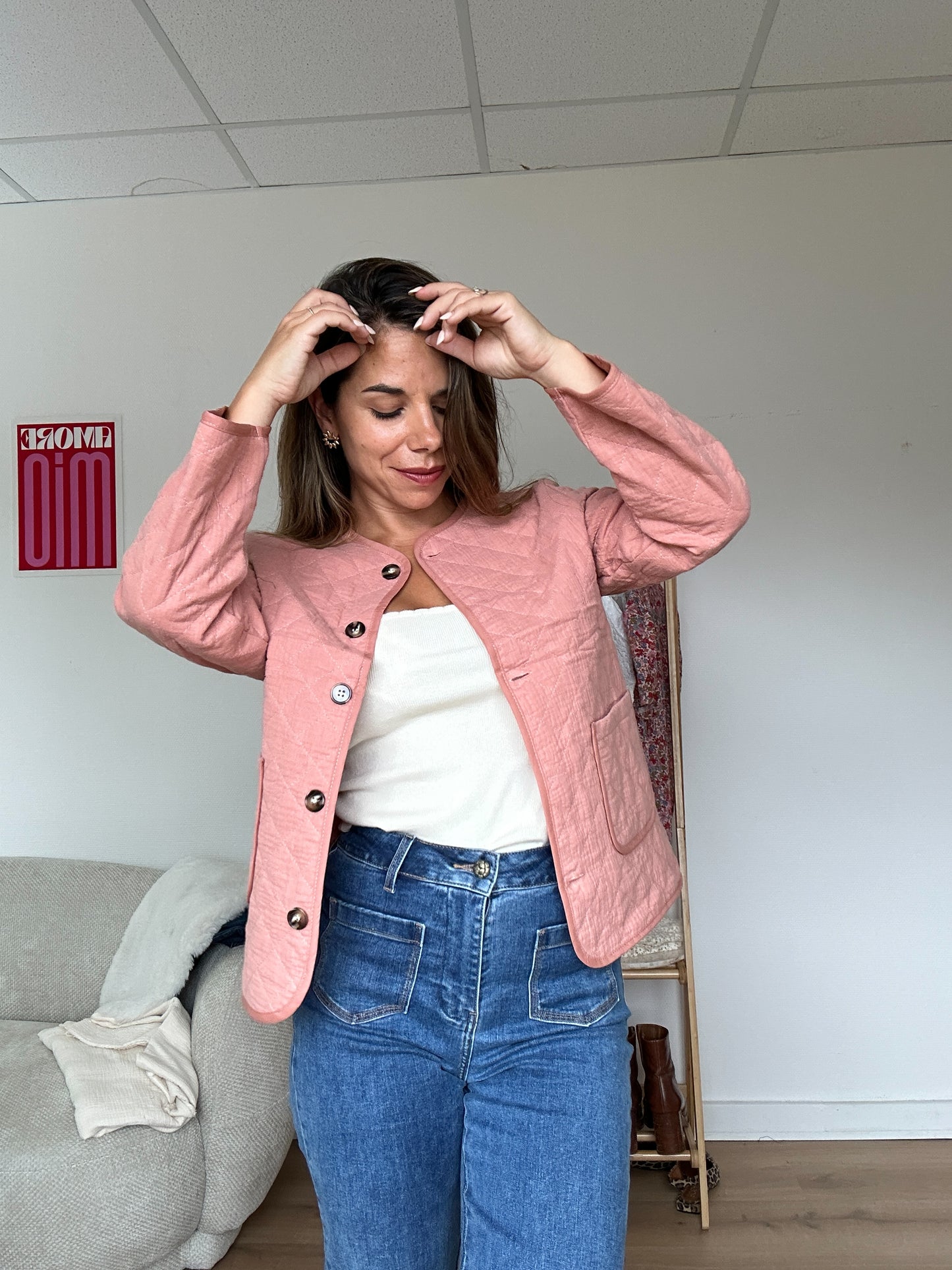 Veste matelassée Rose