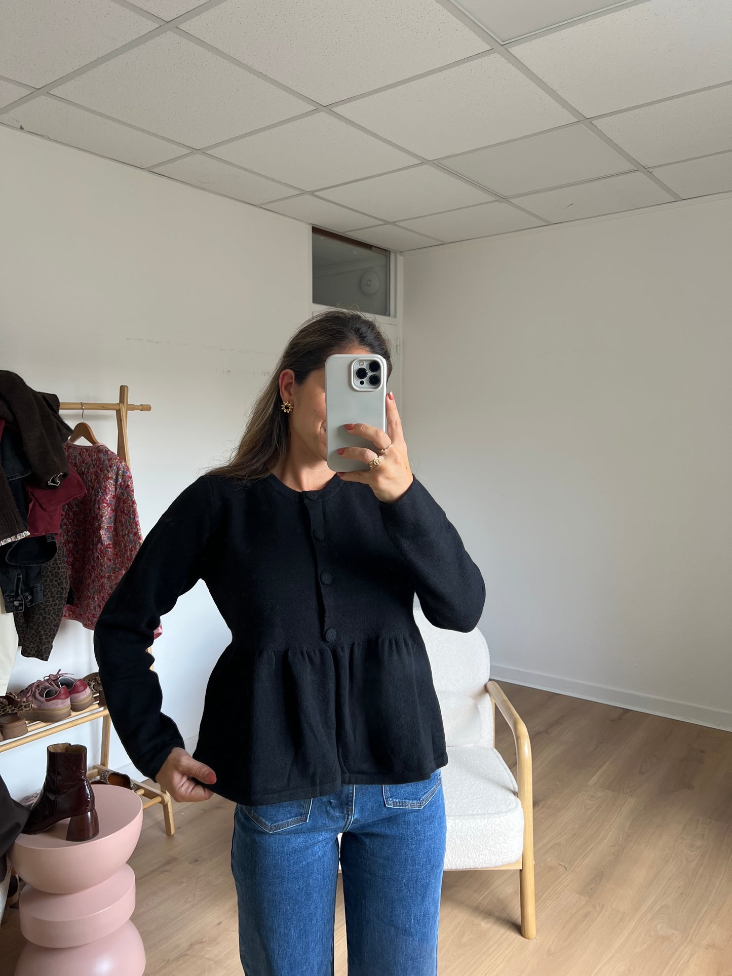 Blouse en maille Eva noir