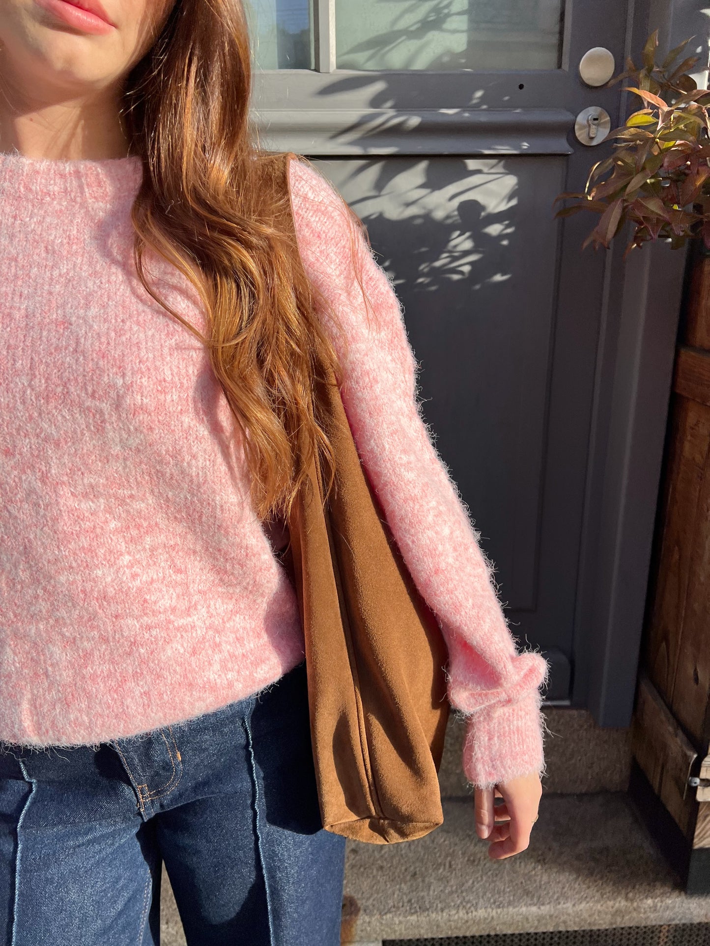 Pull rose chiné Louise