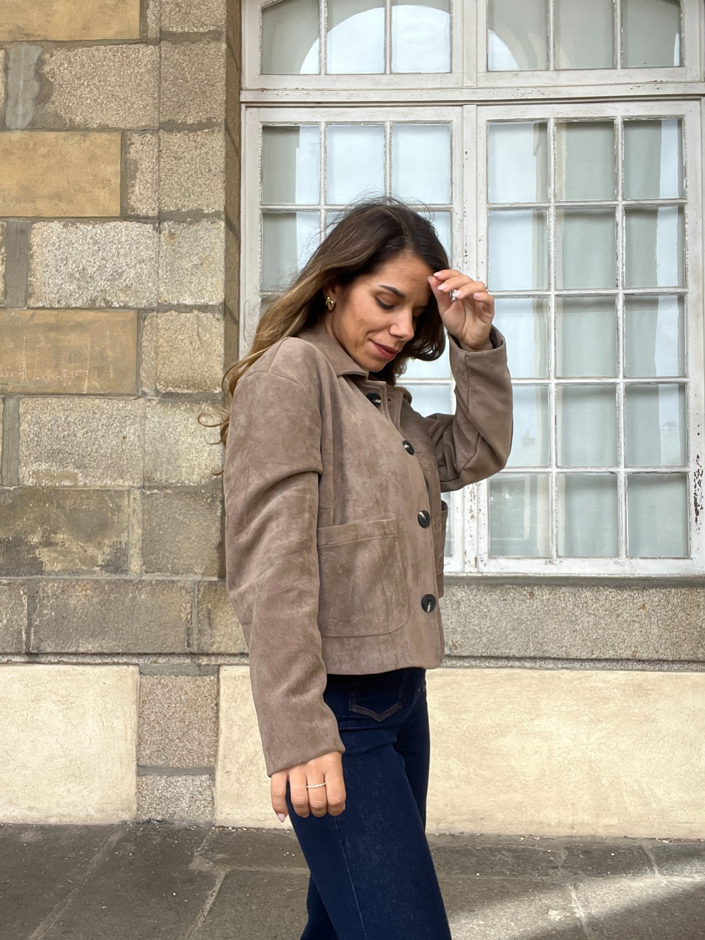 Veste effet suédine Thelma