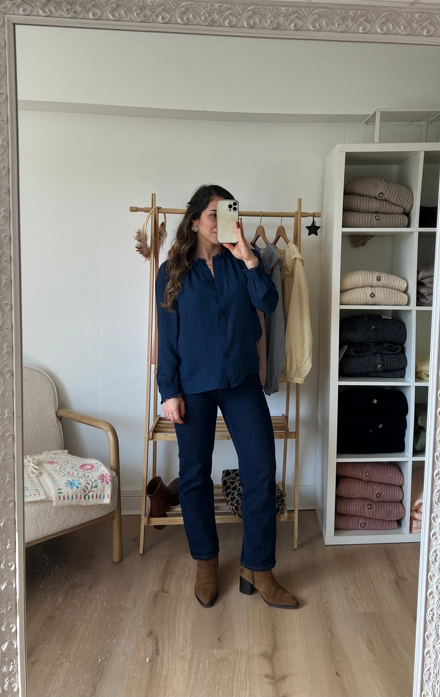Blouse Catherine bleue marine