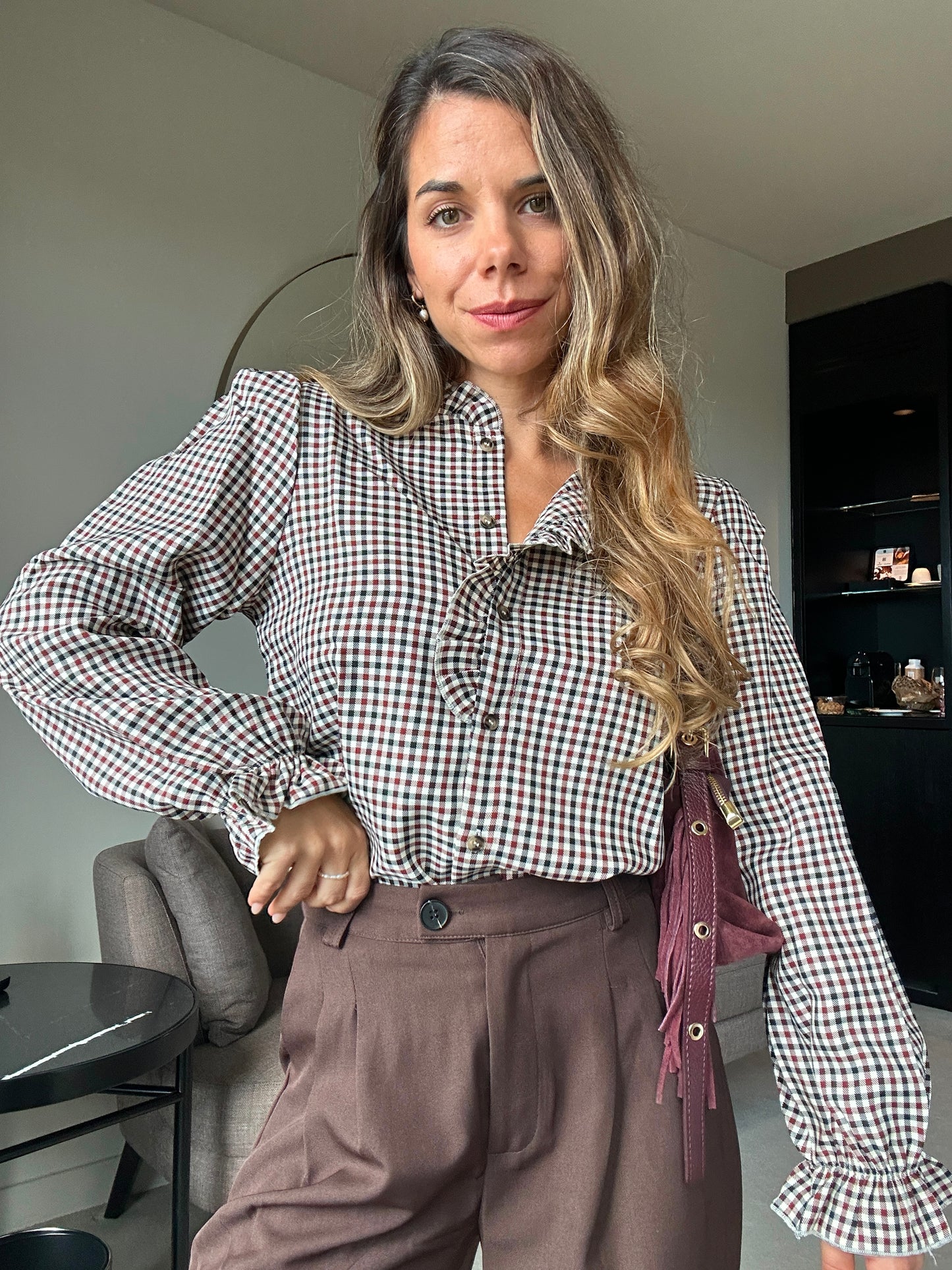 Blouse à carreaux Jeanne