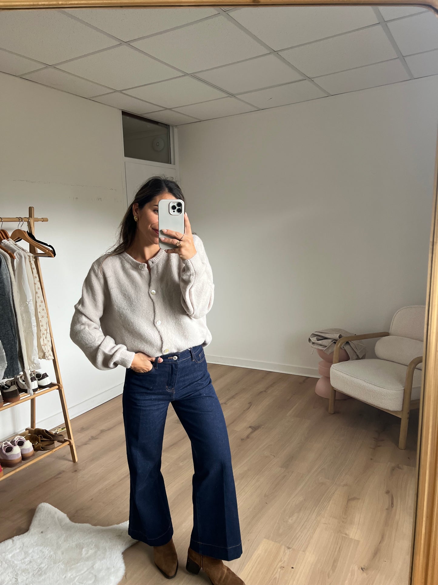 Maille en laine Léonie taupe