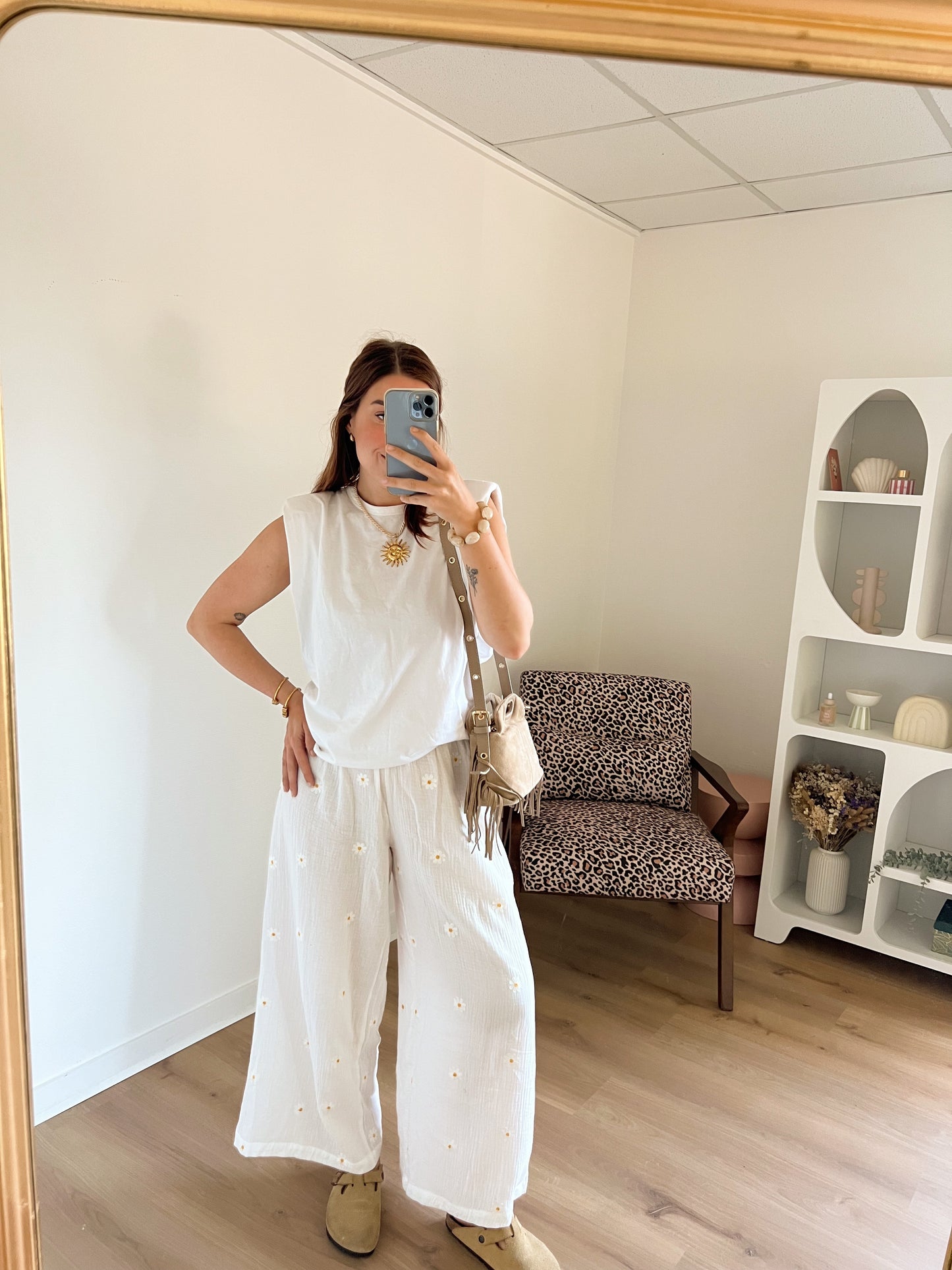 Sac à main en cuir Jodie beige