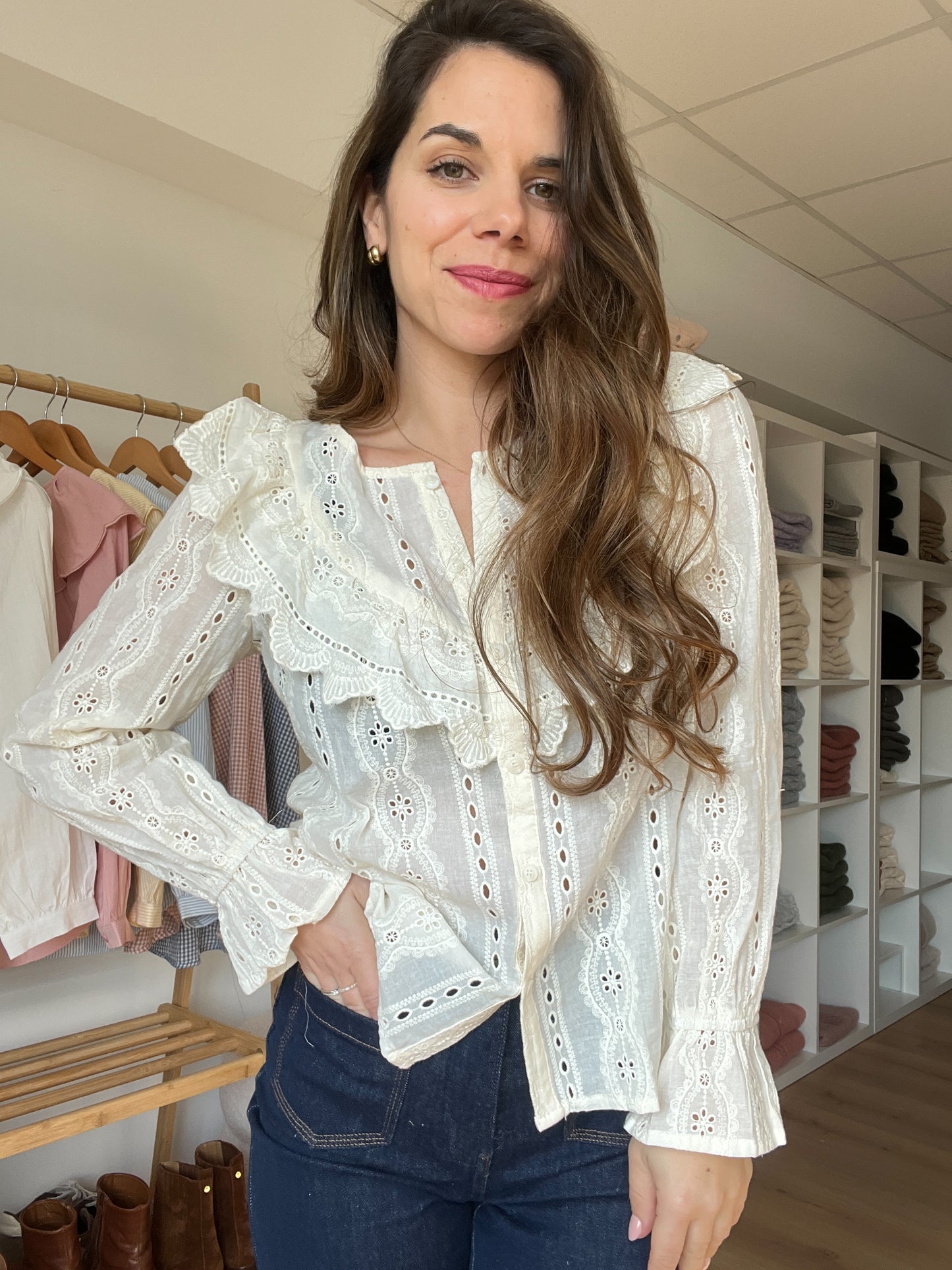 Blouse à volants Calie