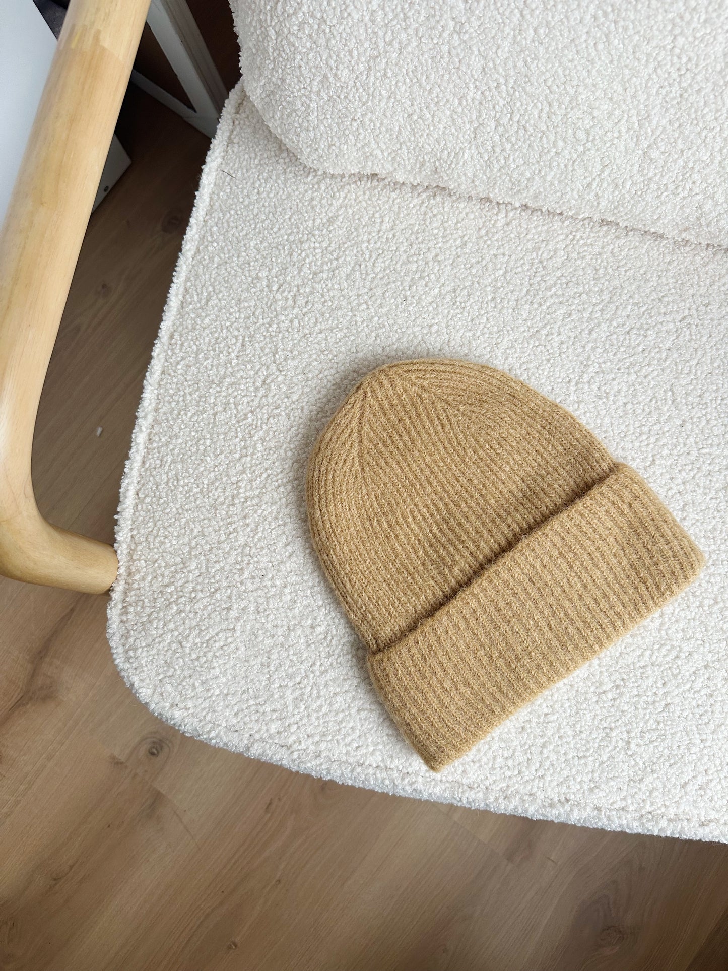 Bonnet en laine Camel