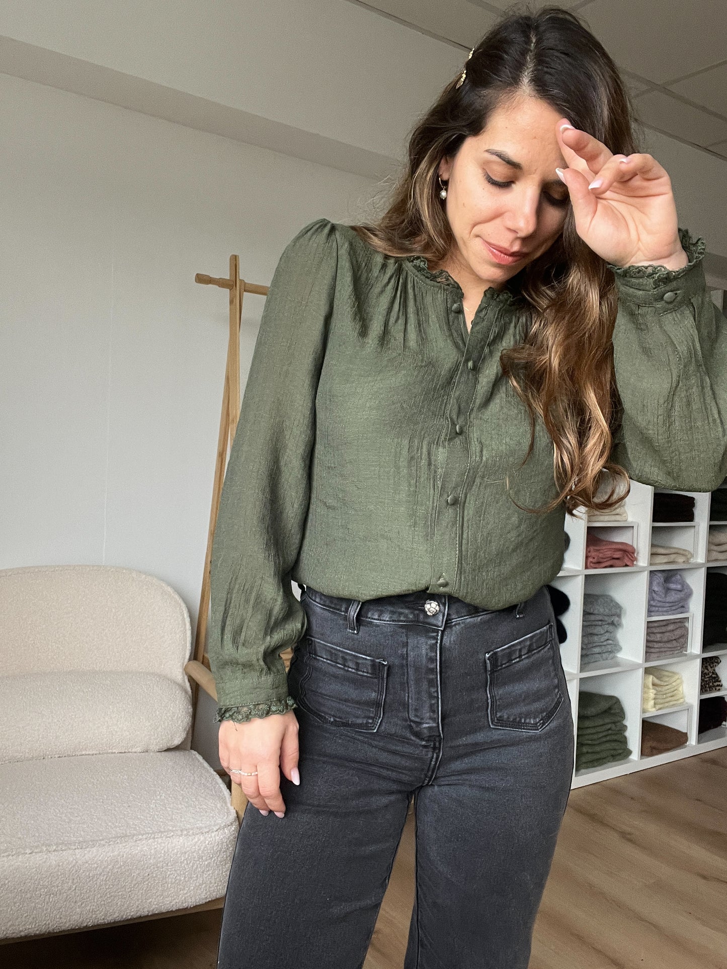 Blouse Catherine kaki