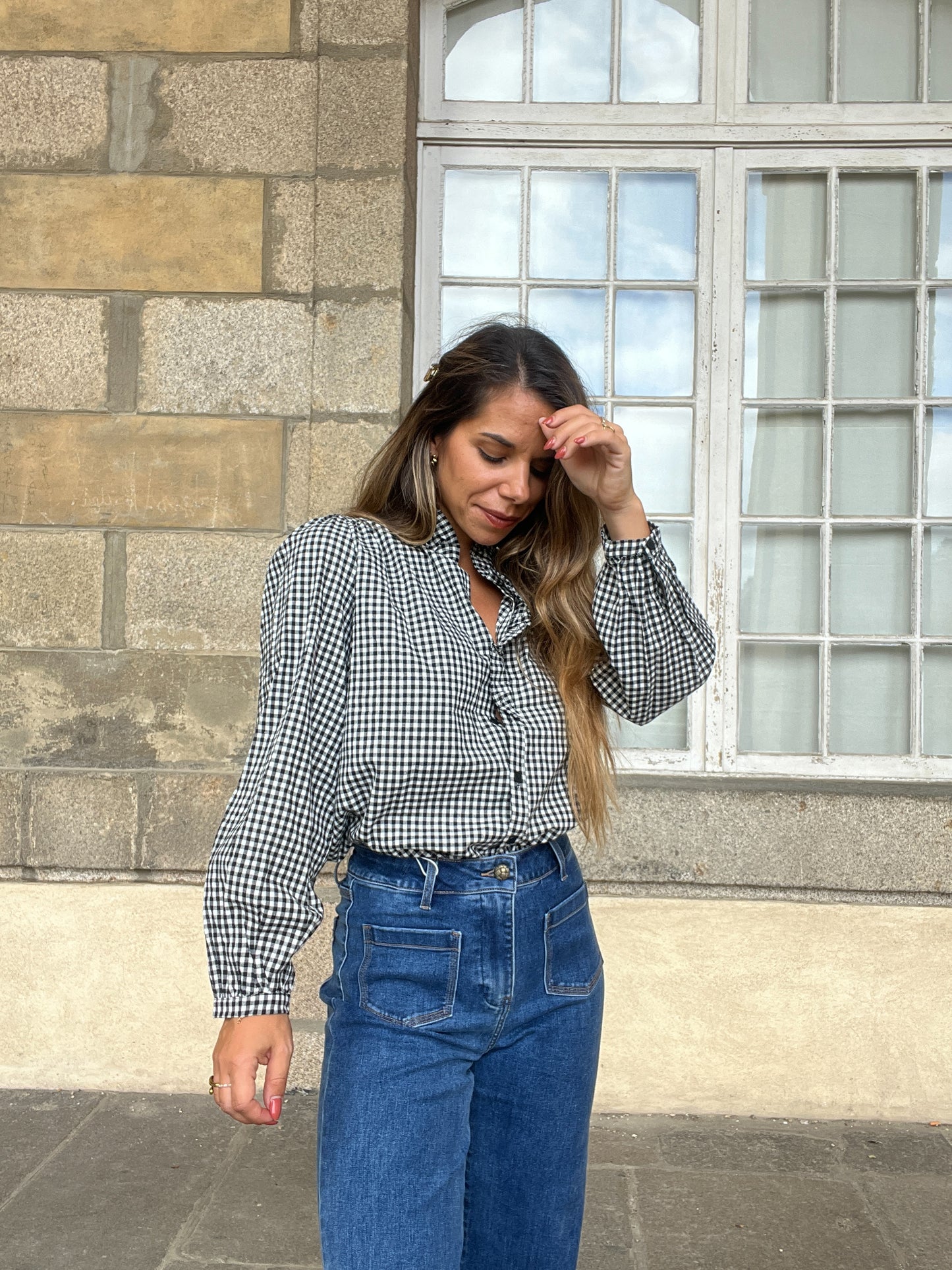 Blouse vichy Ysé noire