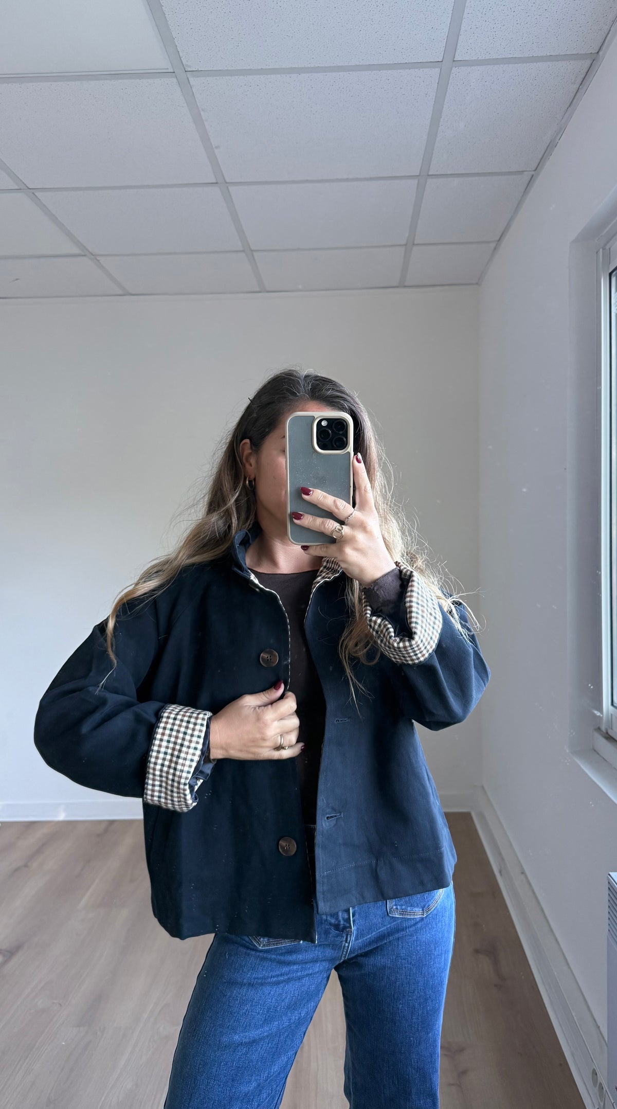 Veste Alice en coton bleu marine