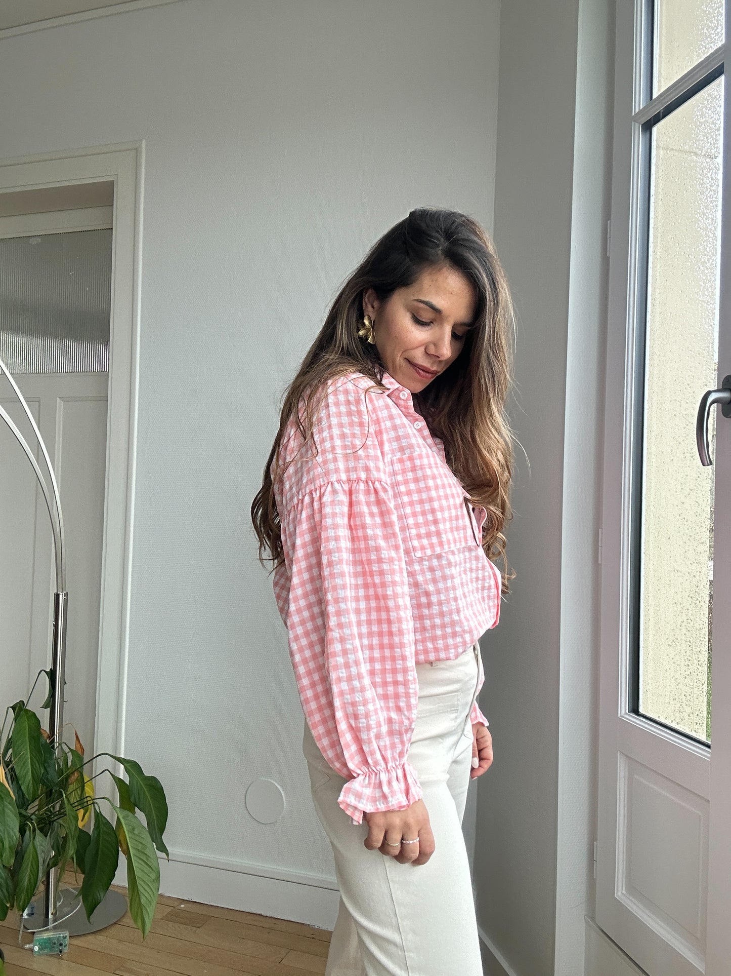 Chemise vichy rose Clara