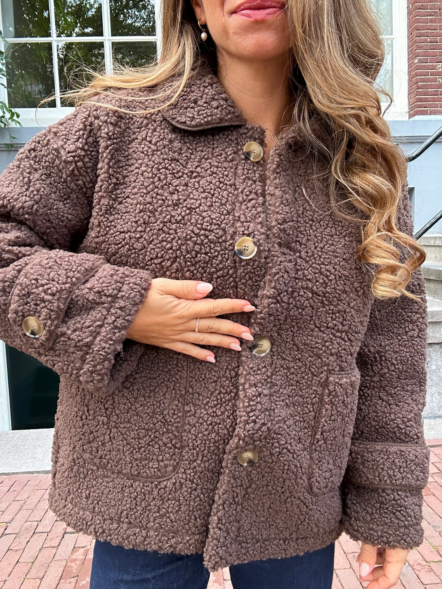 Veste moumoute chocolat Juliette