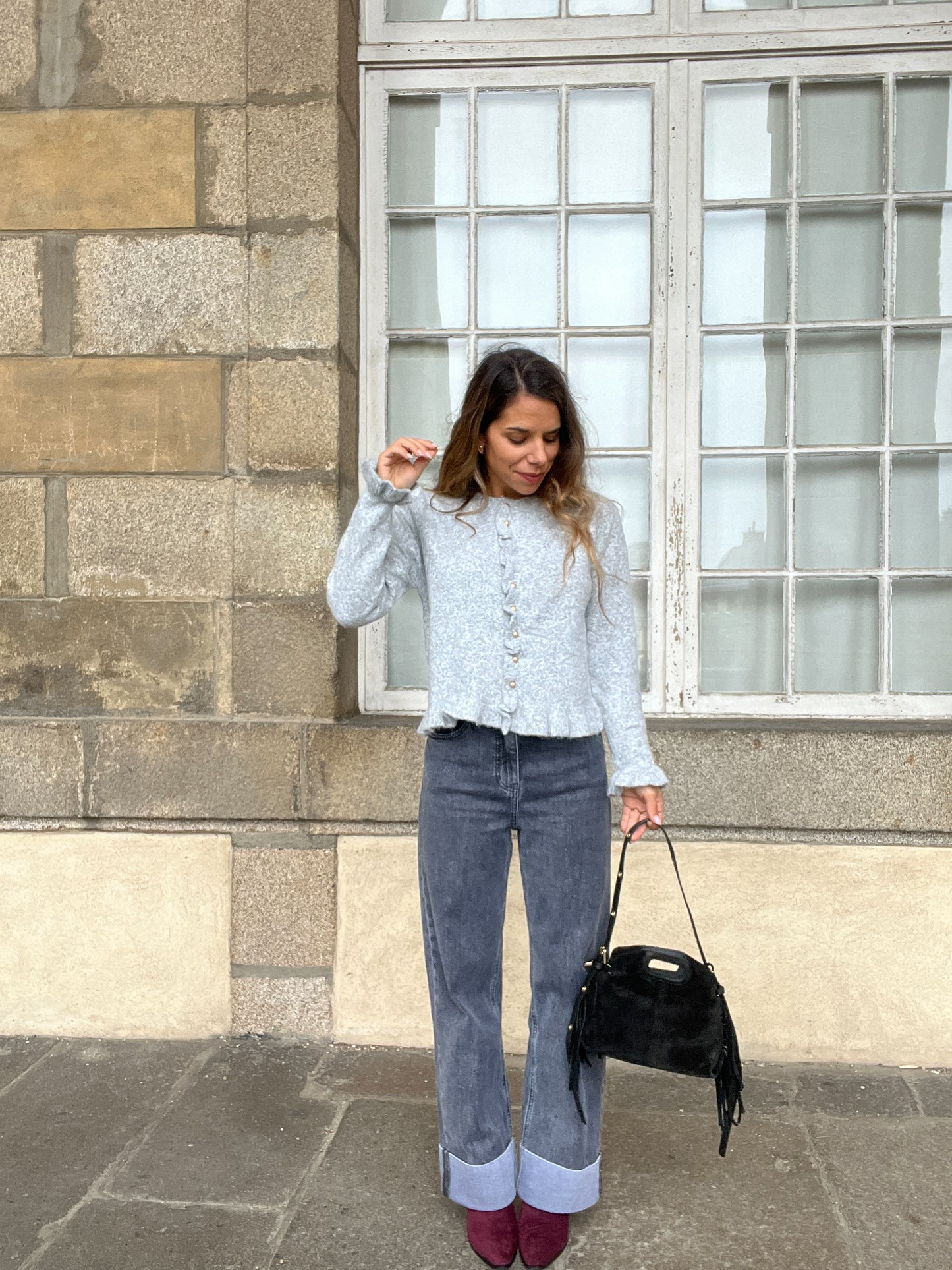 Sac à main en cuir Jodie noir