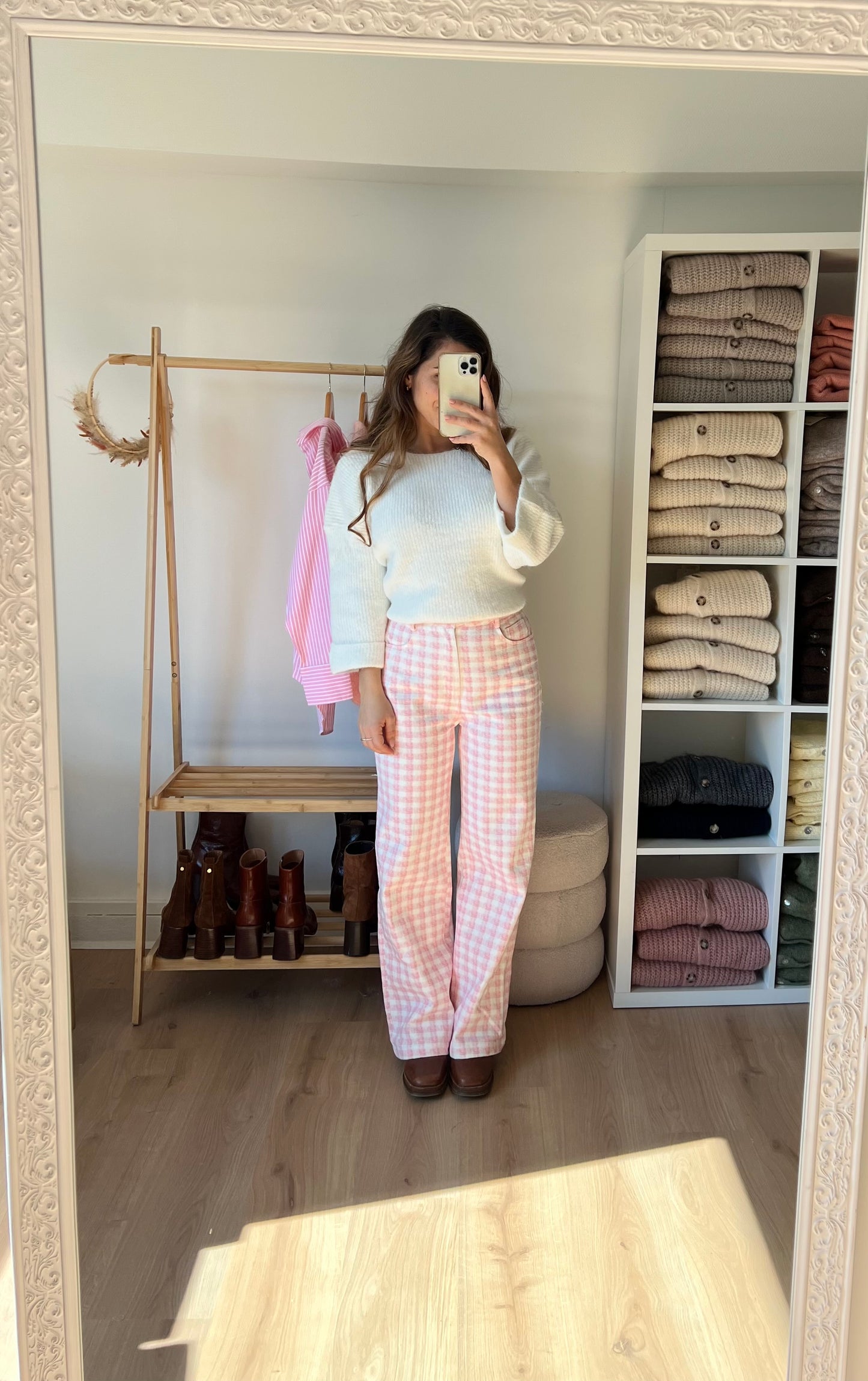 Pantalon Vichy rose Paloma