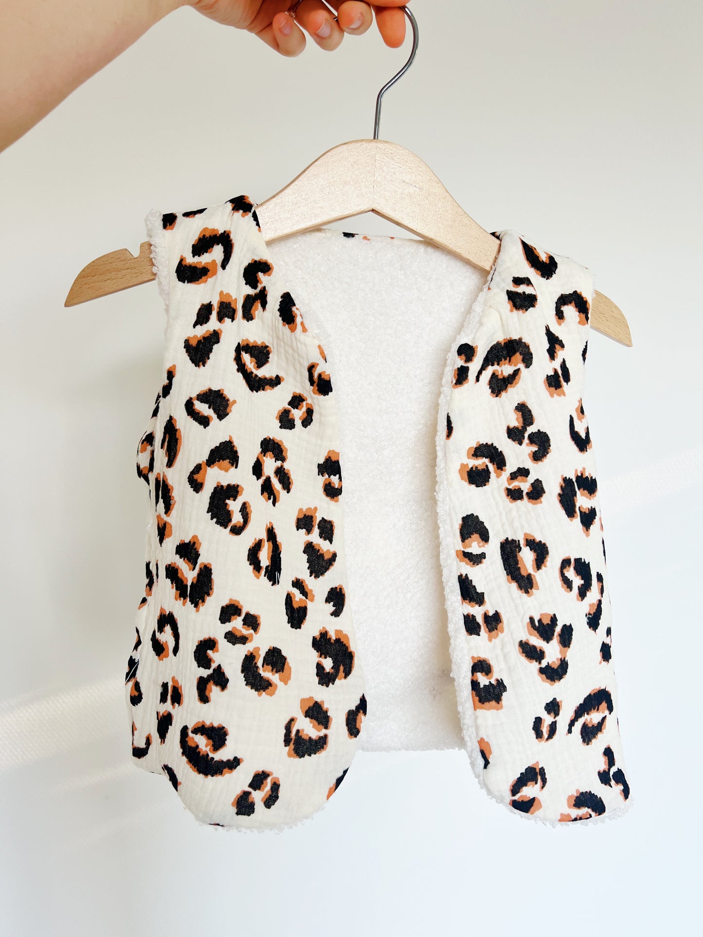 Gilet berger enfant bouclette écrue