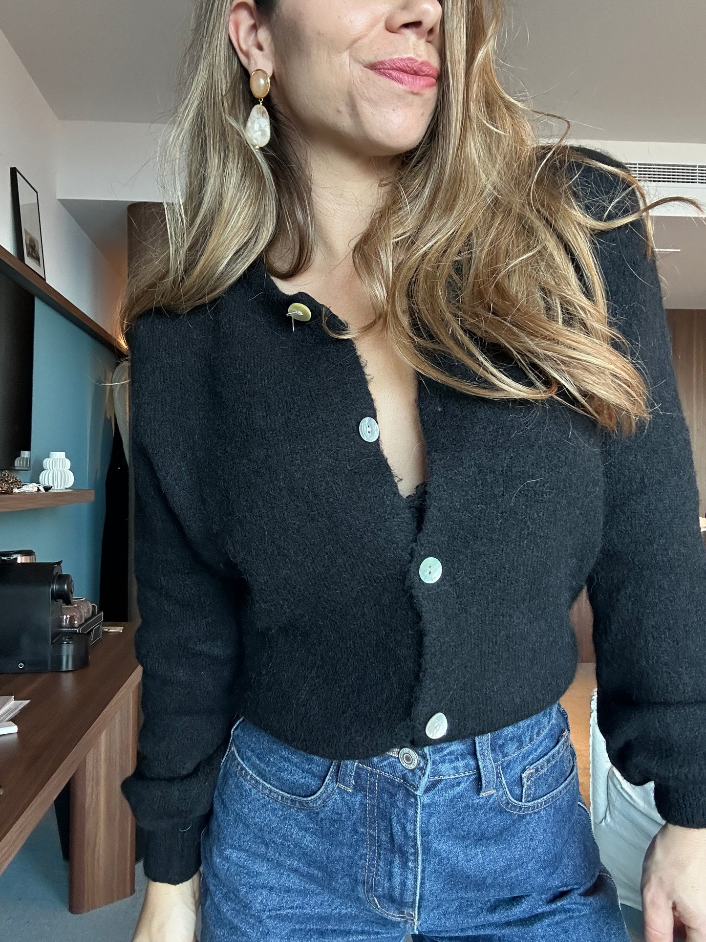 Maille en laine Léonie noire