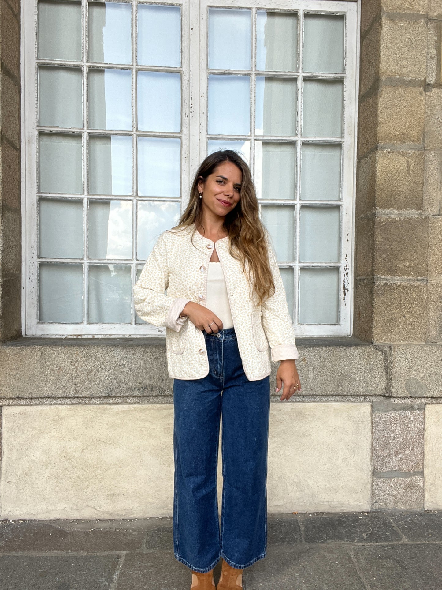 Veste matelassée liberty jaune Alma