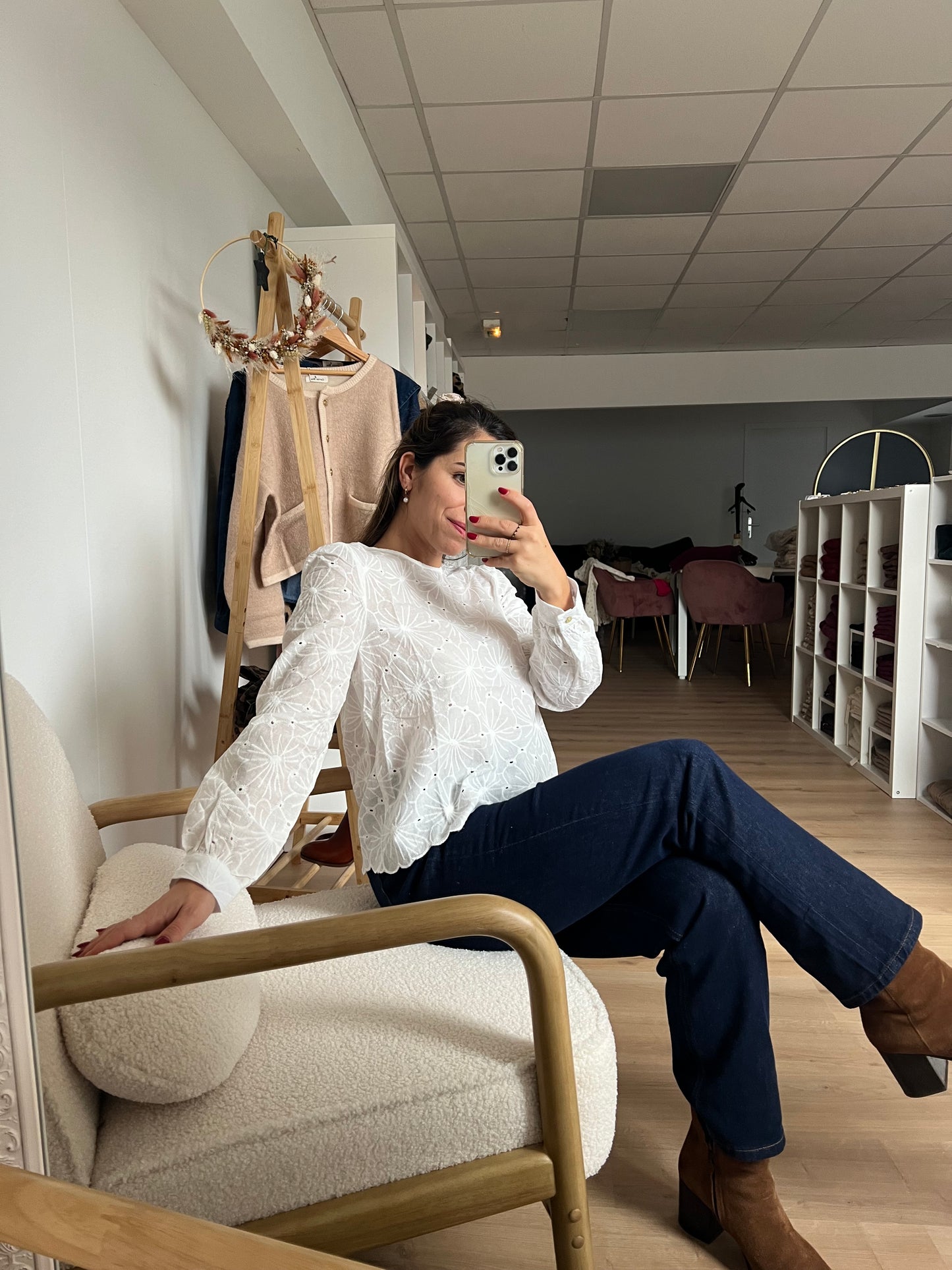 Blouse brodée Apolline
