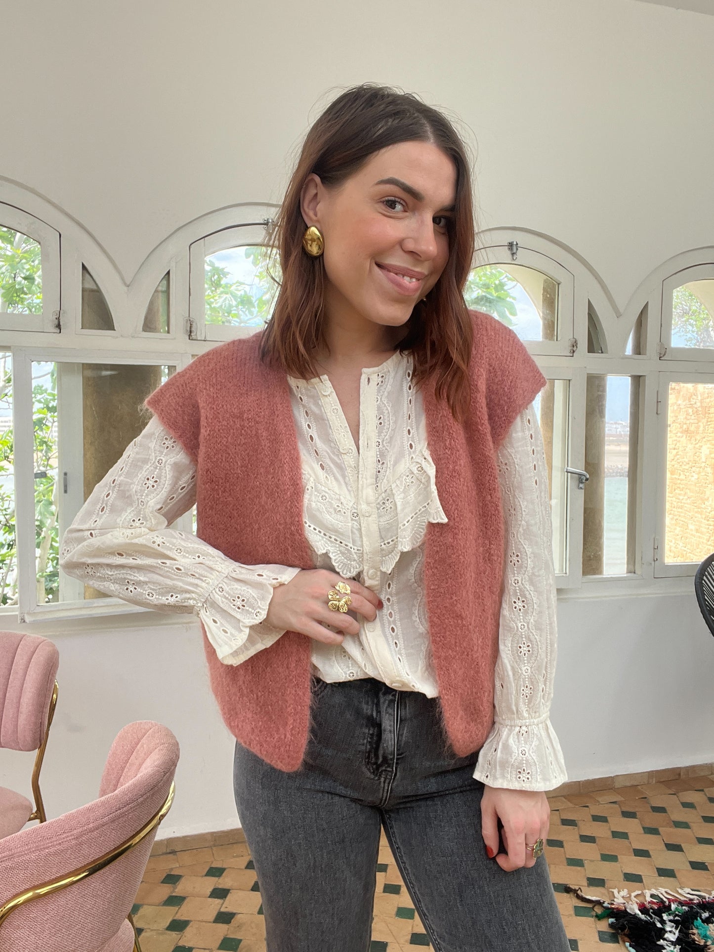 Blouse à volants Calie