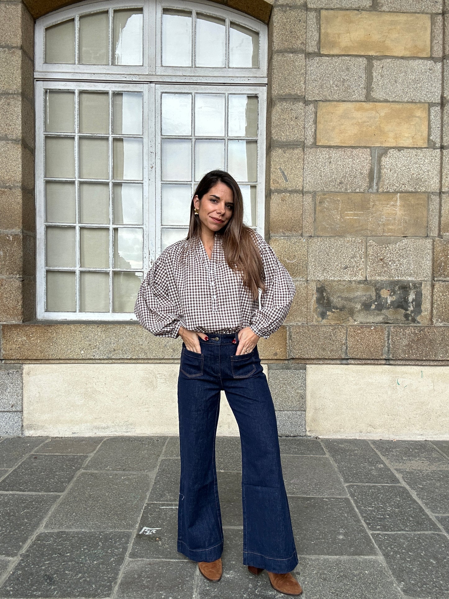 Blouse marron Clothilde