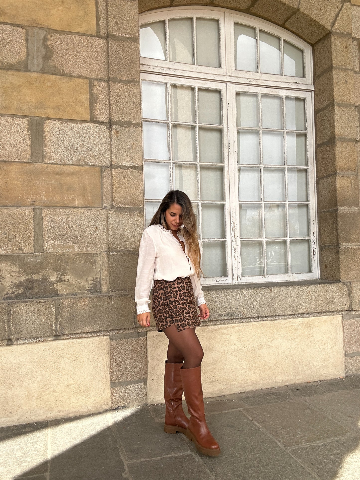 Jupe short léopard Camille