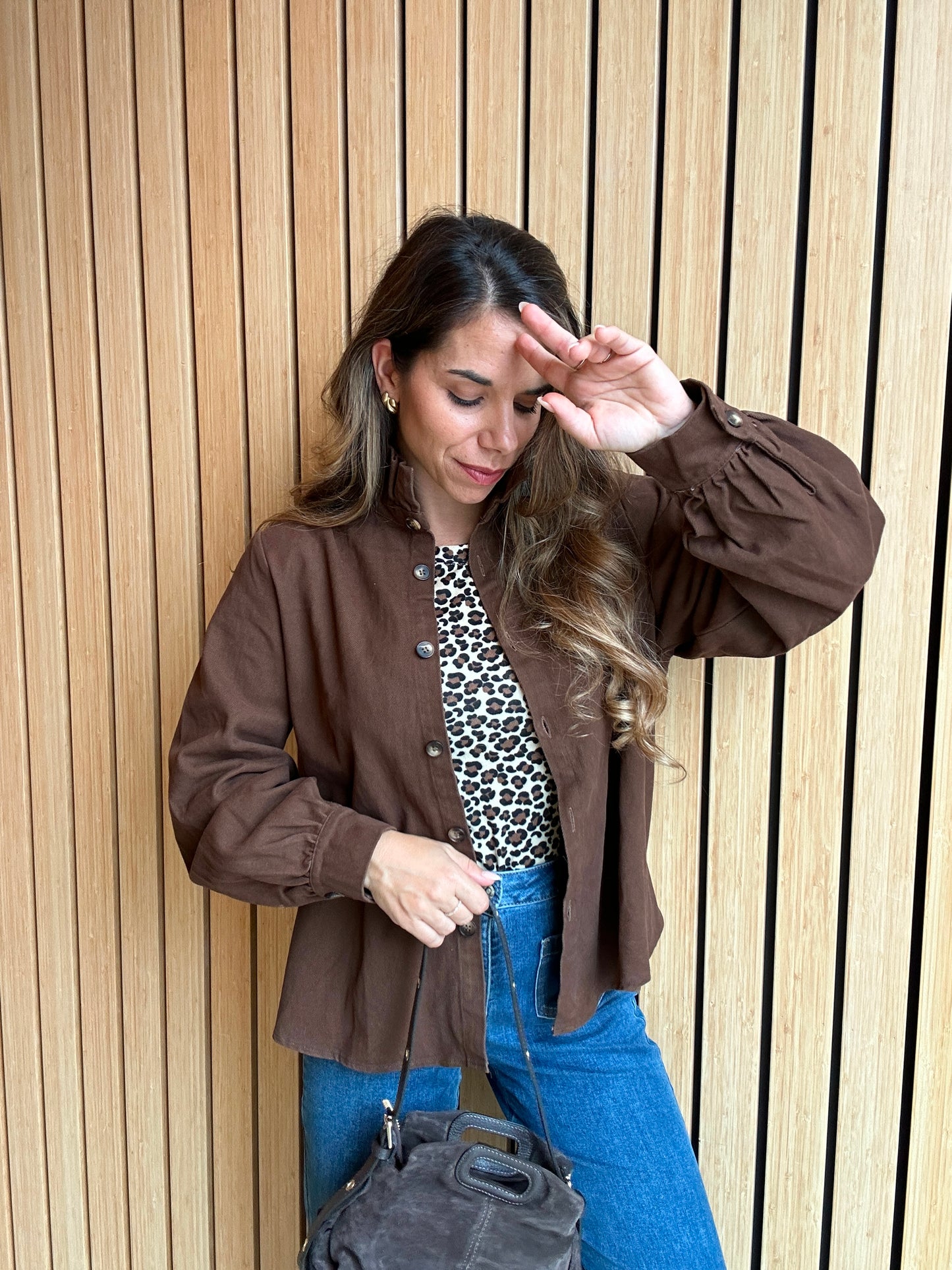 Veste en jean Céleste chocolat