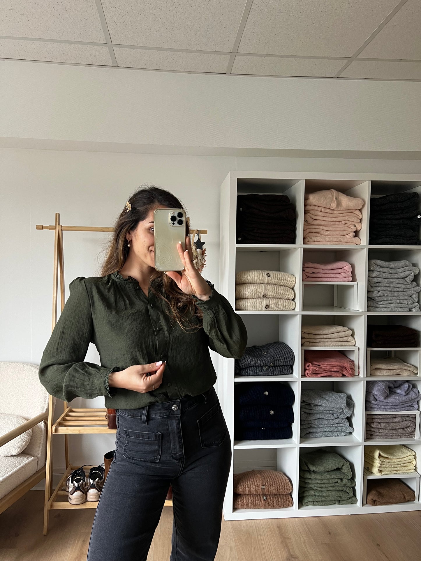 Blouse Catherine kaki