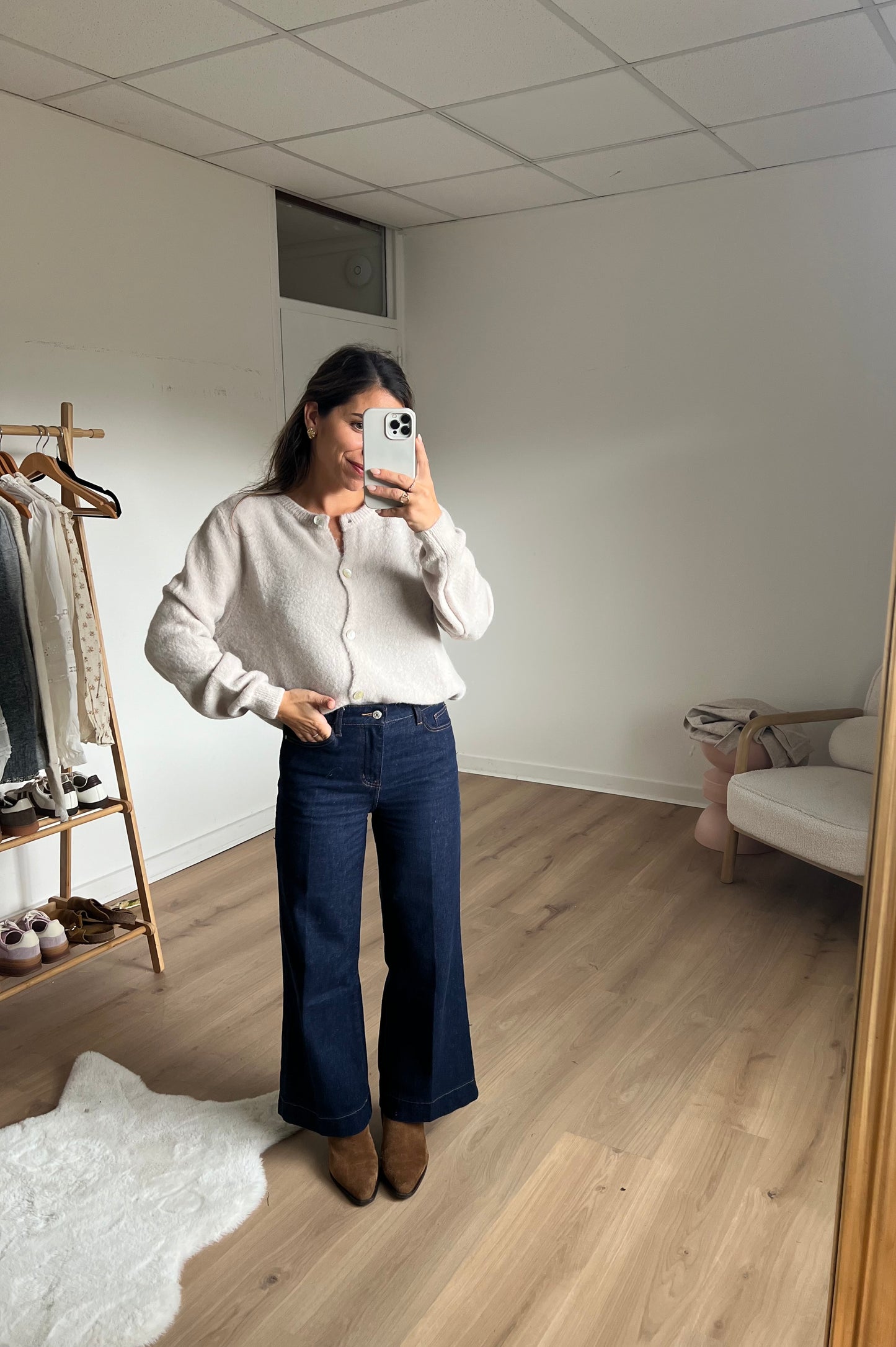 Maille en laine Léonie taupe