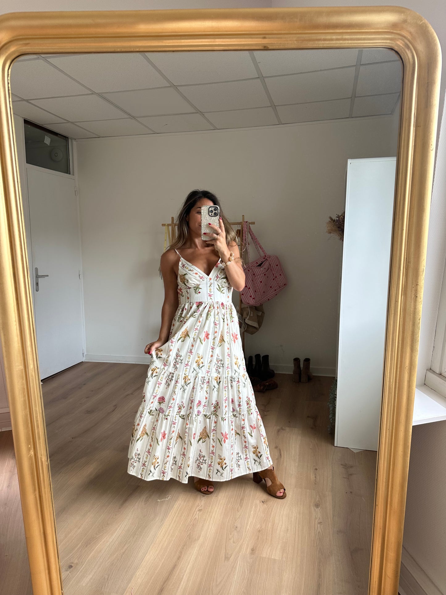 Robe longue fleurie Flora
