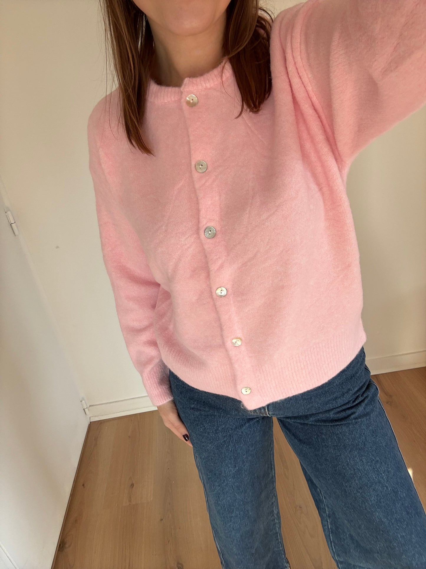 Cardigan tout doux Esmée rose