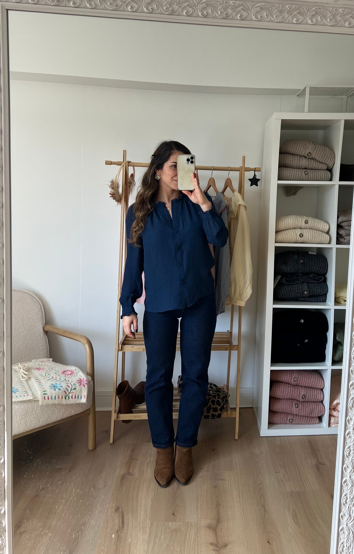 Blouse Catherine bleue marine