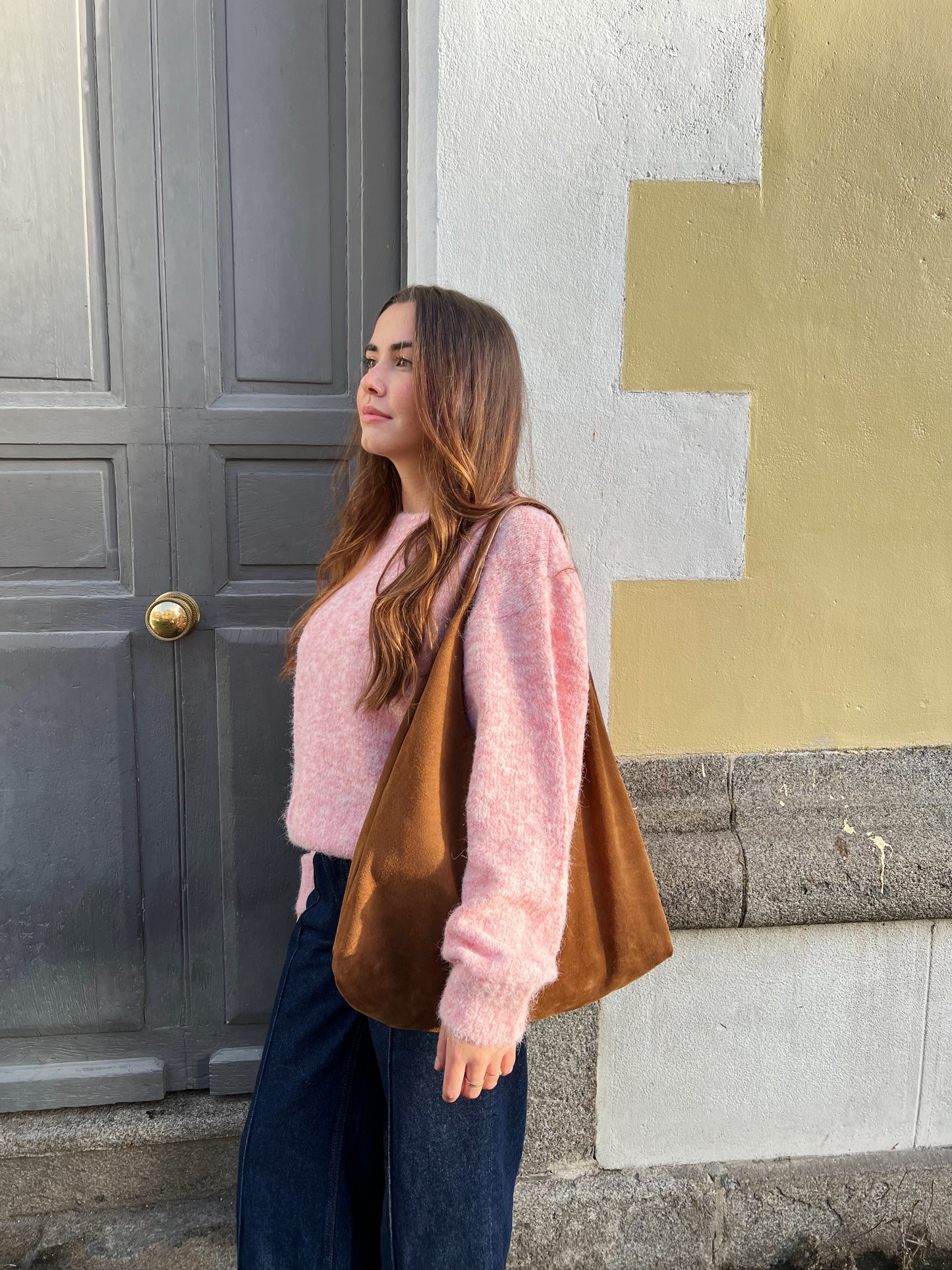 Pull rose chiné Louise
