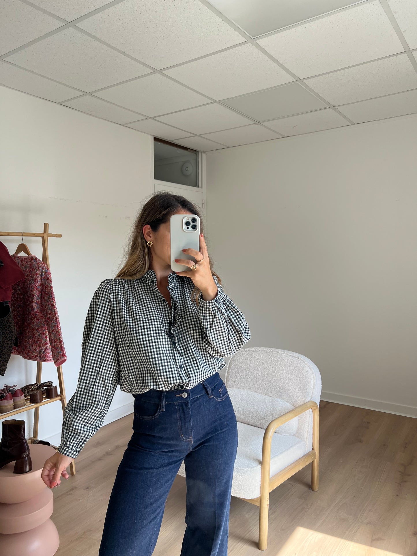Blouse vichy Ysé noire