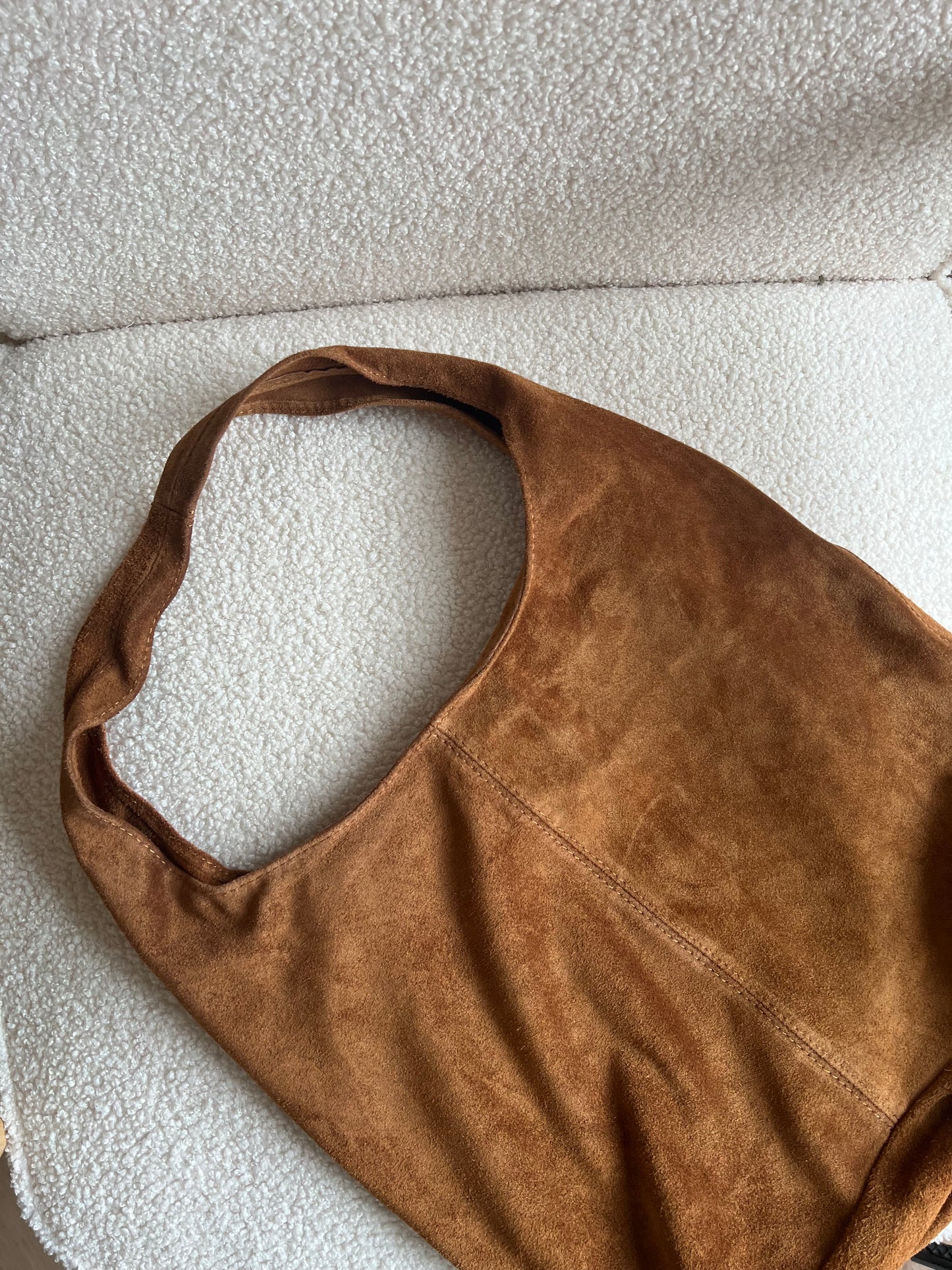 Sac à main en daim Marine Camel